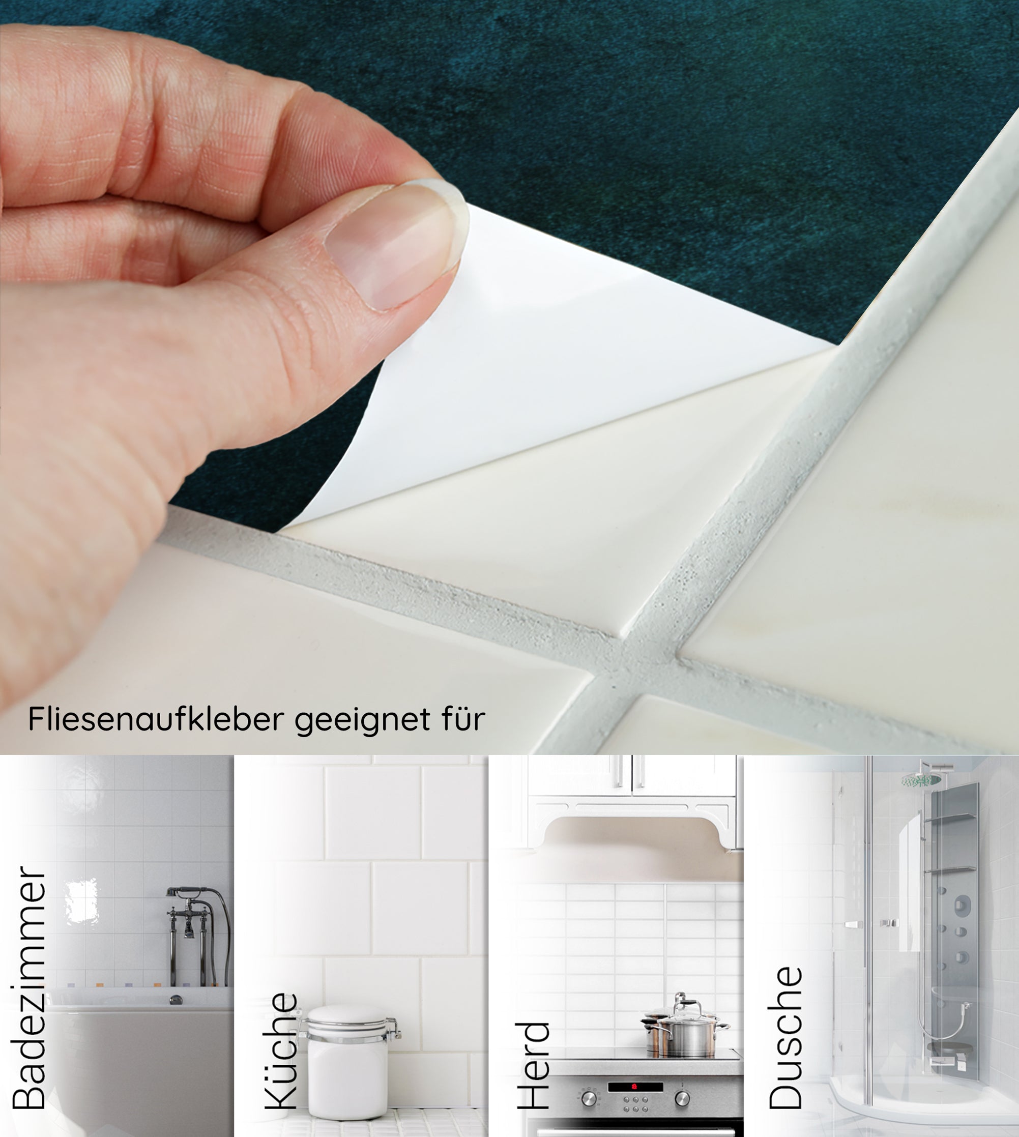 Fliesenaufkleber in Smaragdgrün - Für kreativen Wohnstil