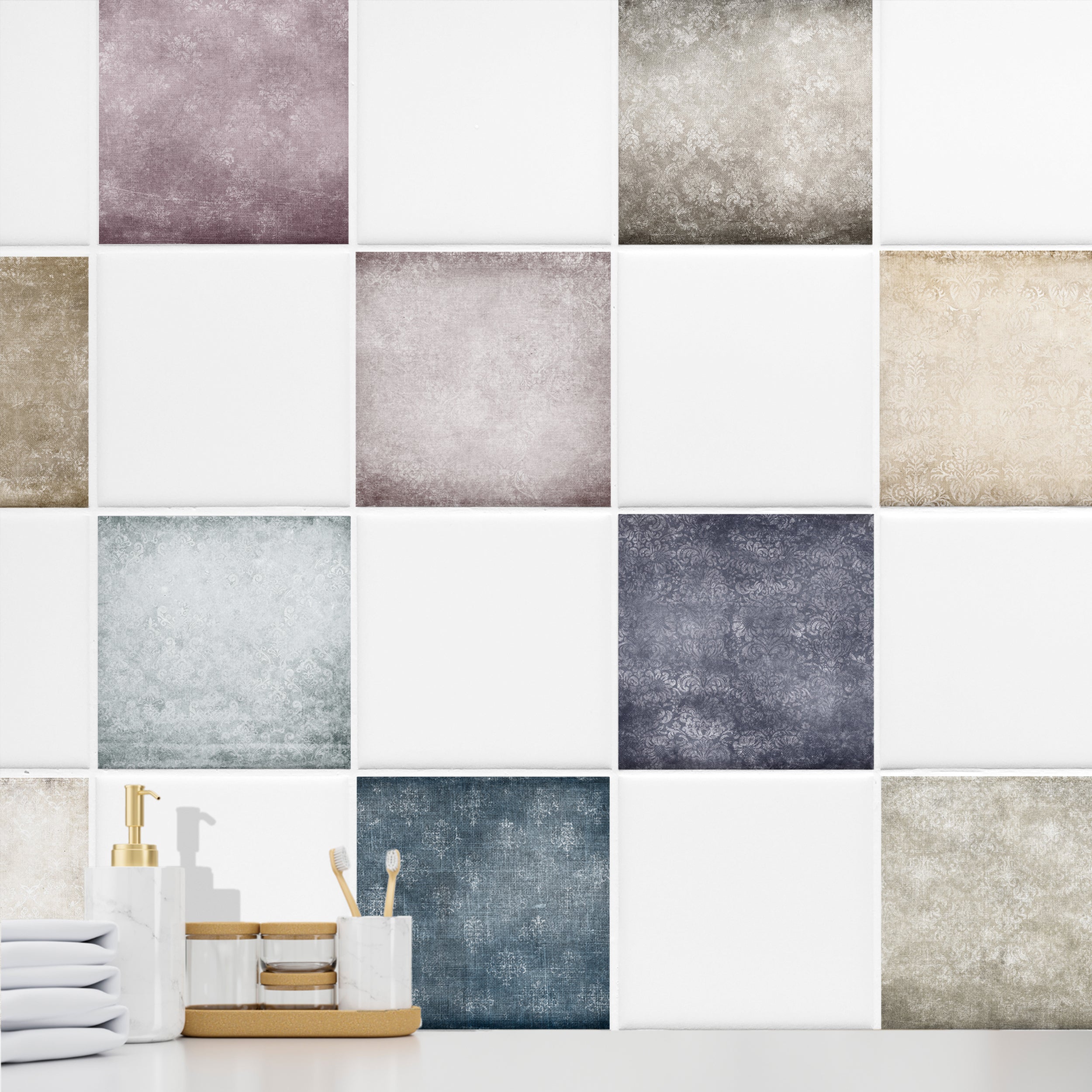 Fliesenaufkleber Vintage-Mosaik