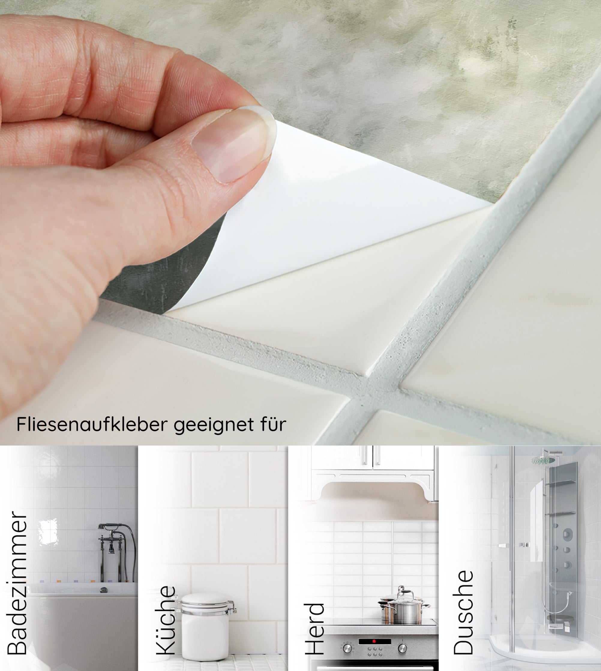 Fliesenaufkleber Salbeigrün