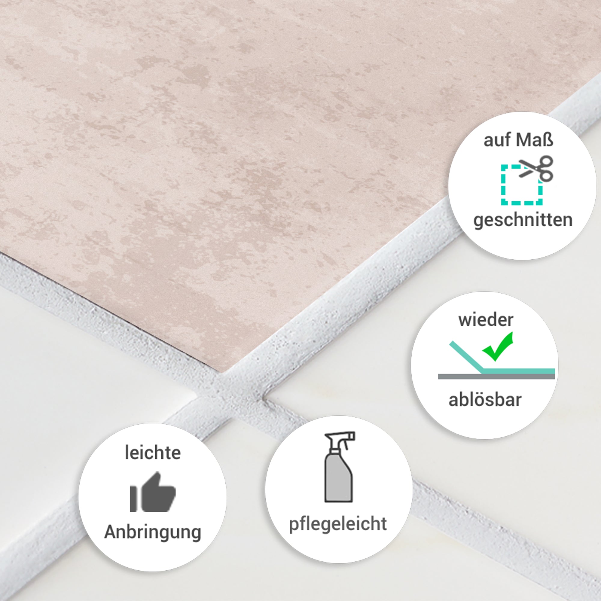 Fliesenaufkleber Betonoptik