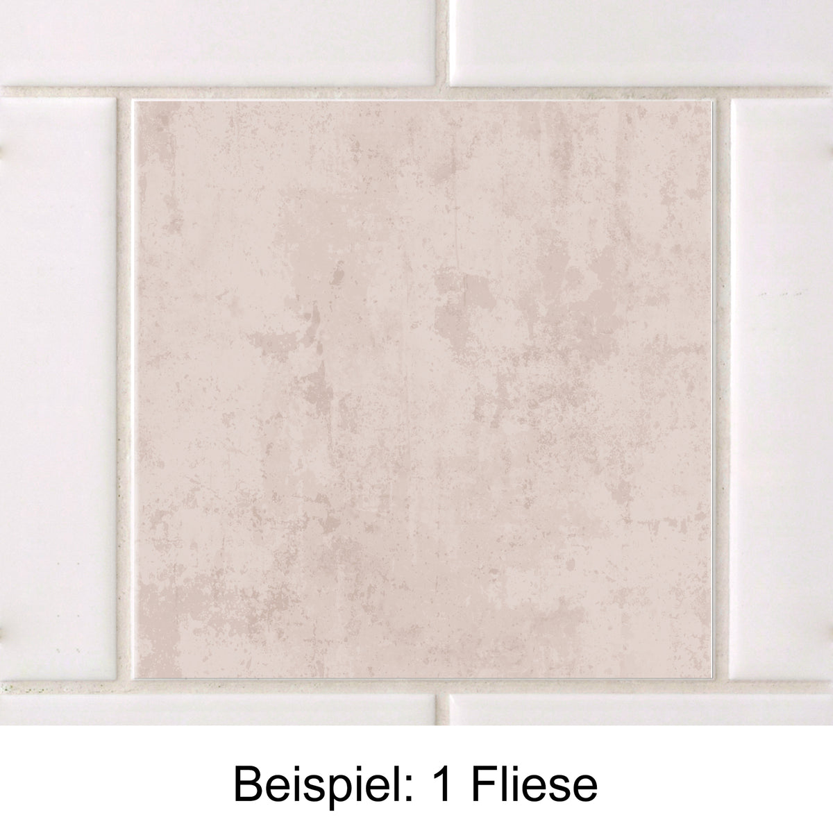 Beige Fliese mit strukturiertem Muster auf weißem Hintergrund.