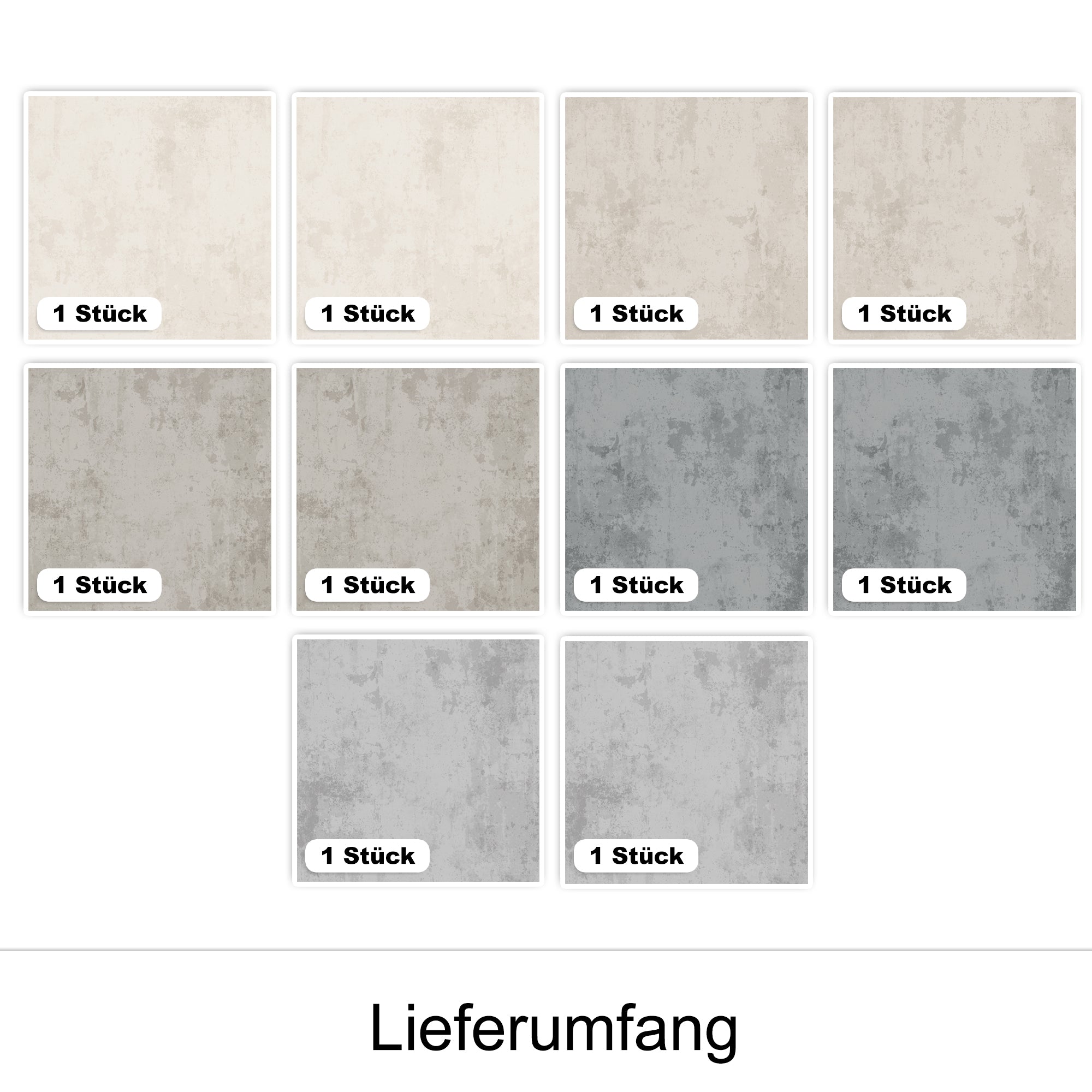 Fliesenaufkleber Beige, Sand und Hellgrau