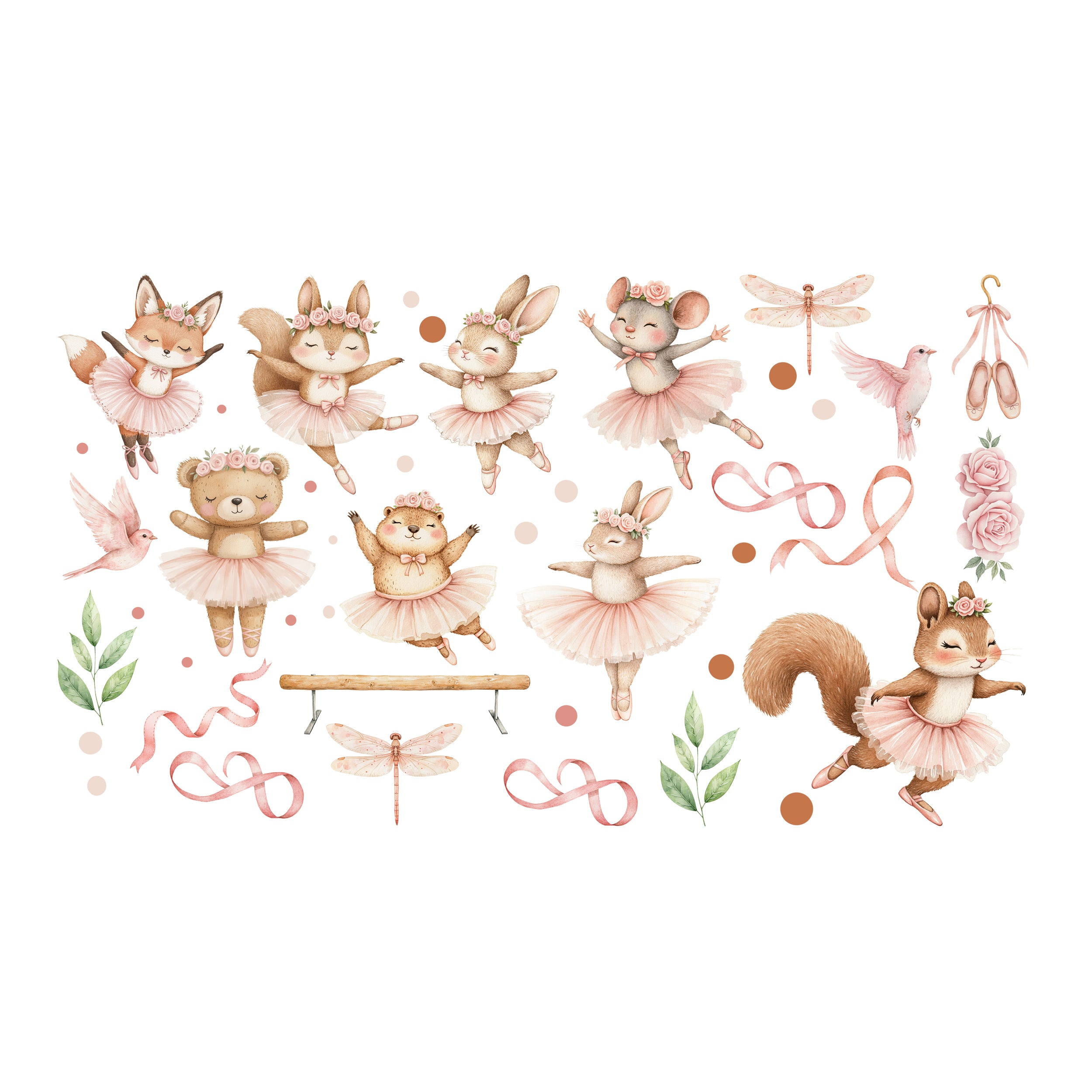 Wandtattoo Tanzende Tiere