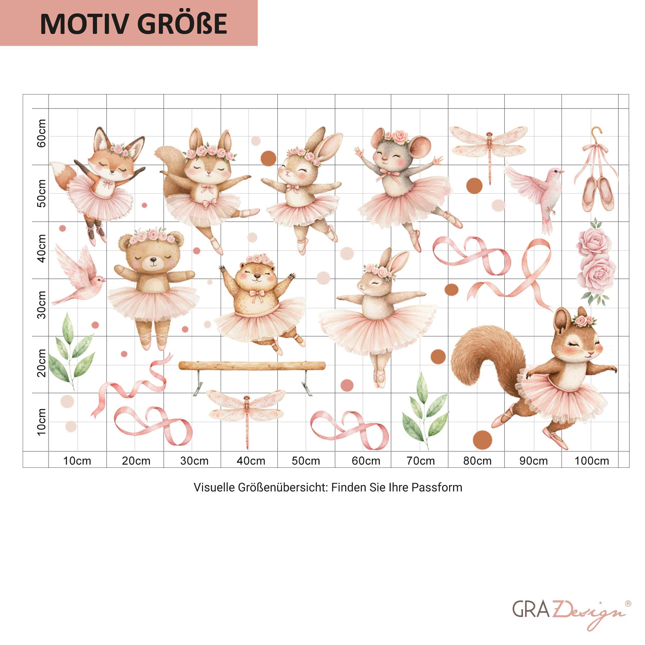 Wandtattoo Tanzende Tiere