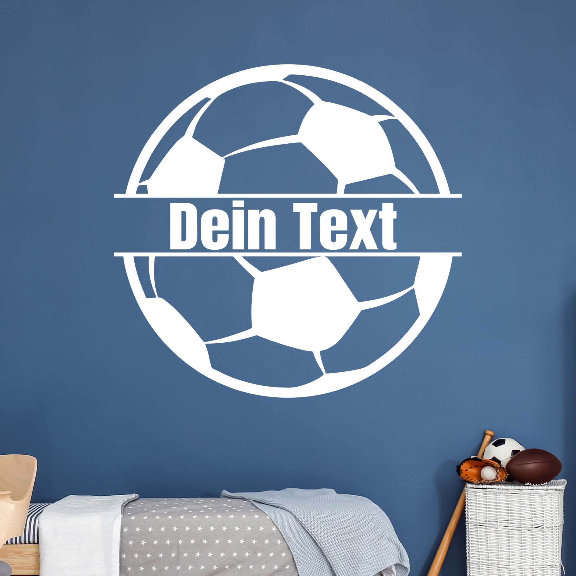 Wandtattoo Fußball mit Text