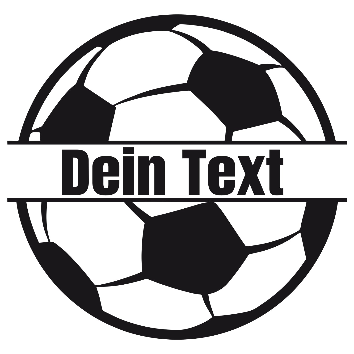 Wandtattoo Fußball mit Text