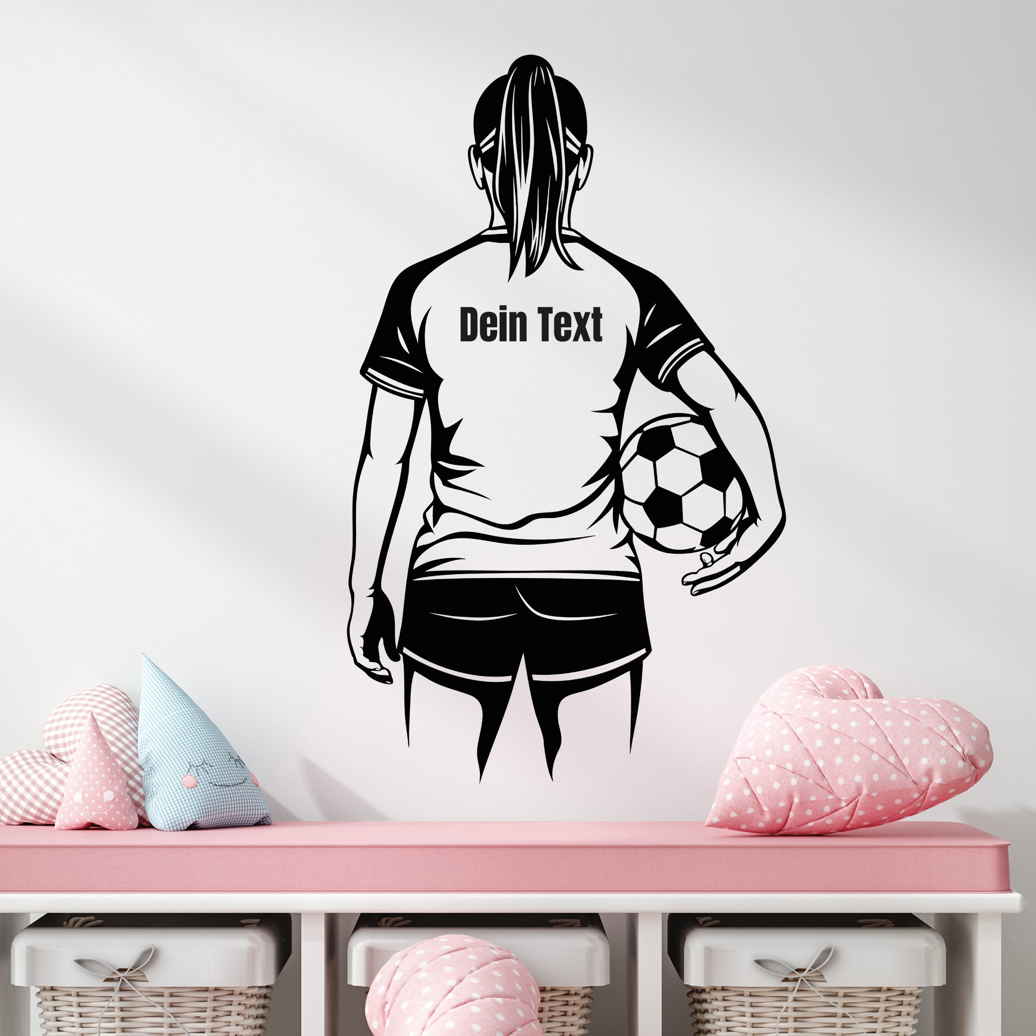 Wandtattoo Fußballspielerin