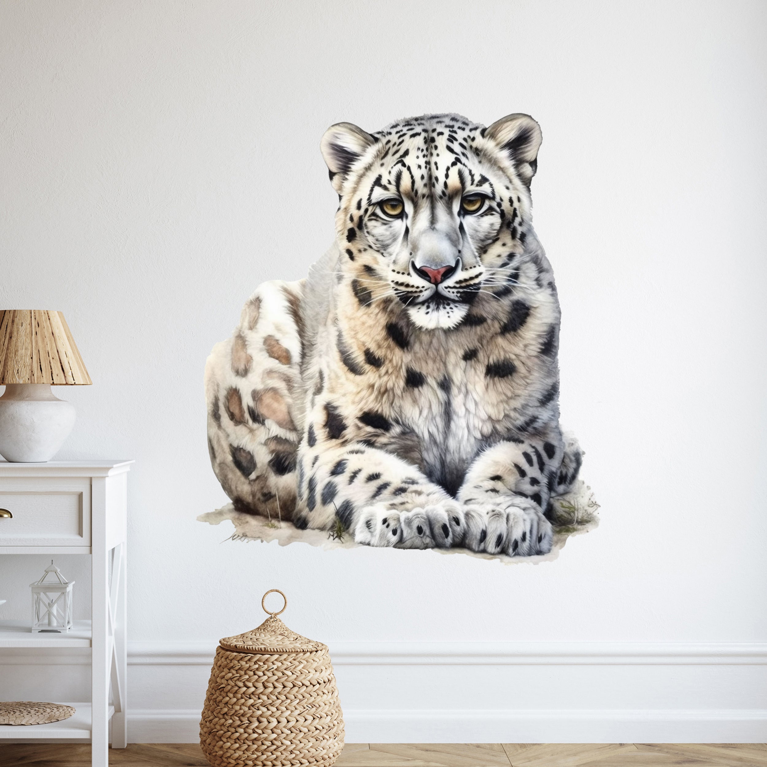Wandtattoo Schneeleopard