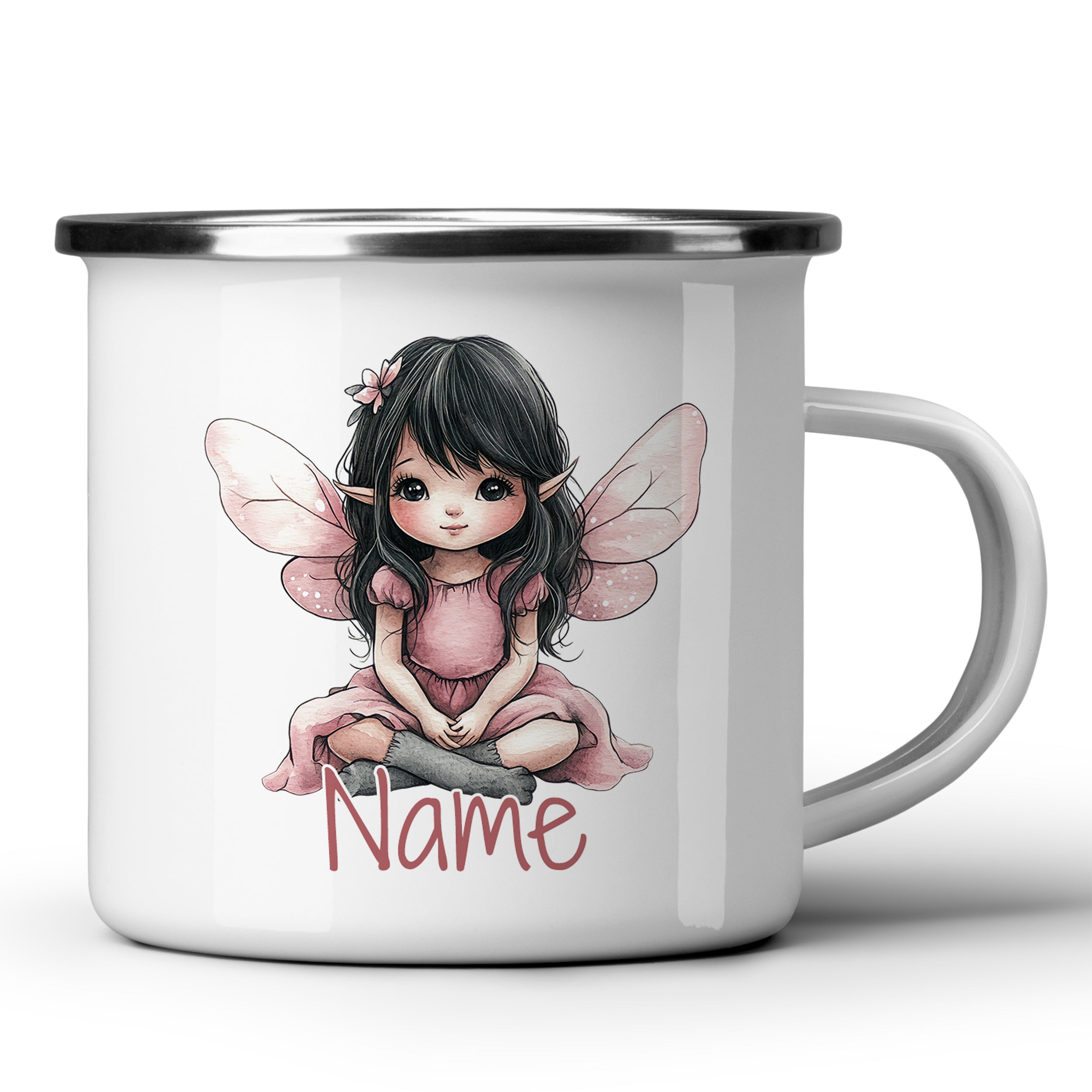 Emaille Tasse Feen-Motiv