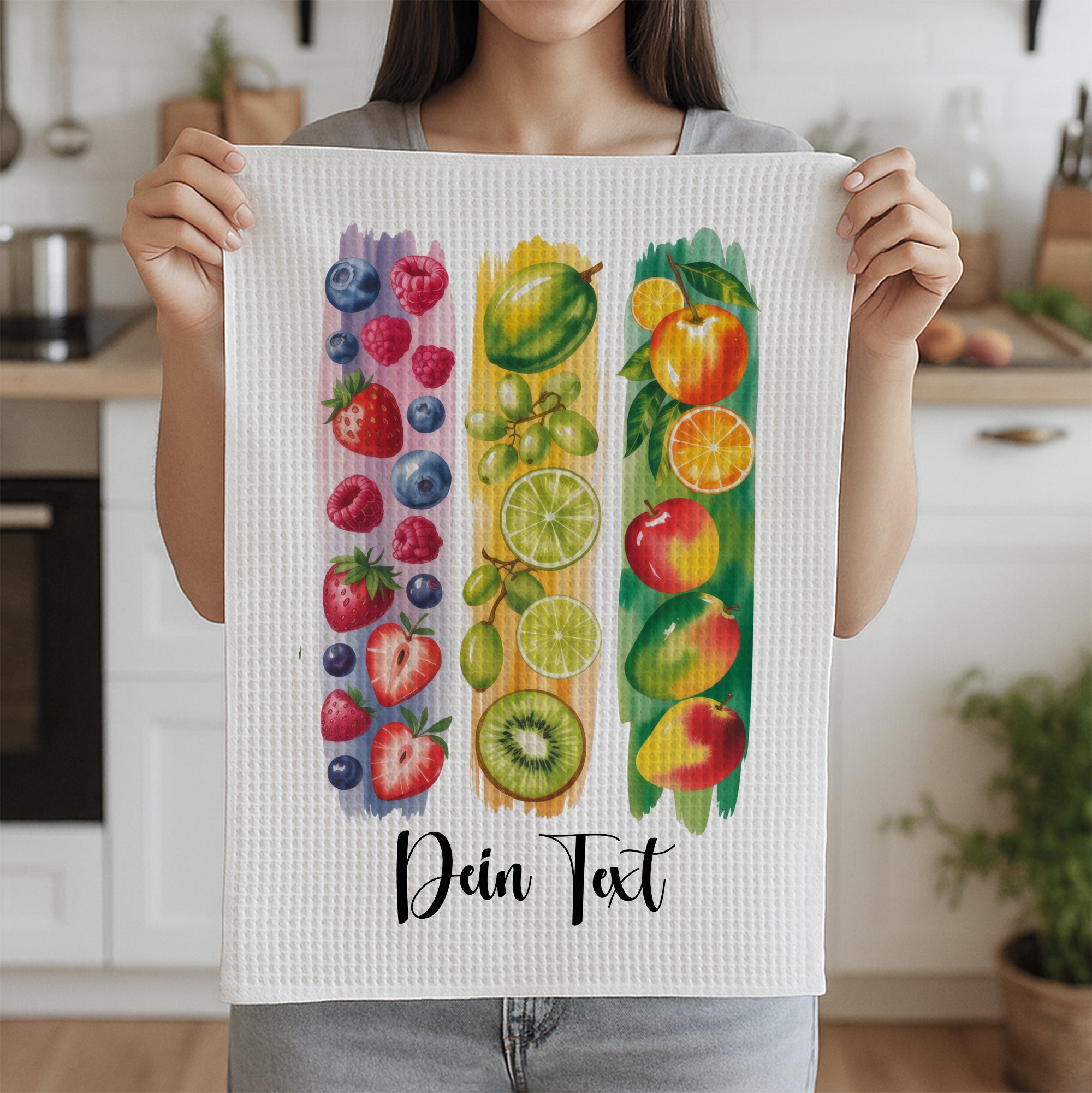 Geschirrtuch Fruchtmuster - Frische für deine Küche