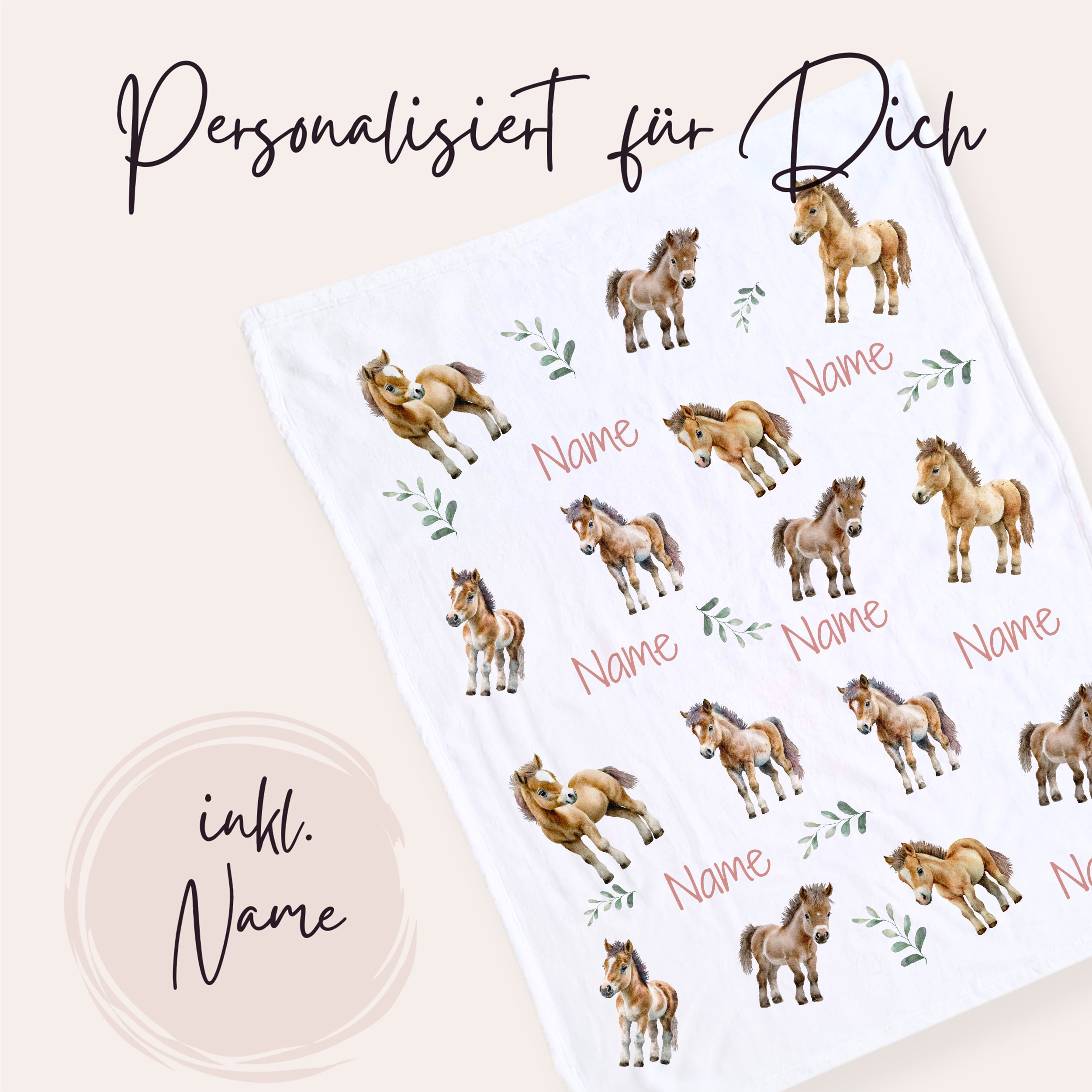 Babydecke Pferde