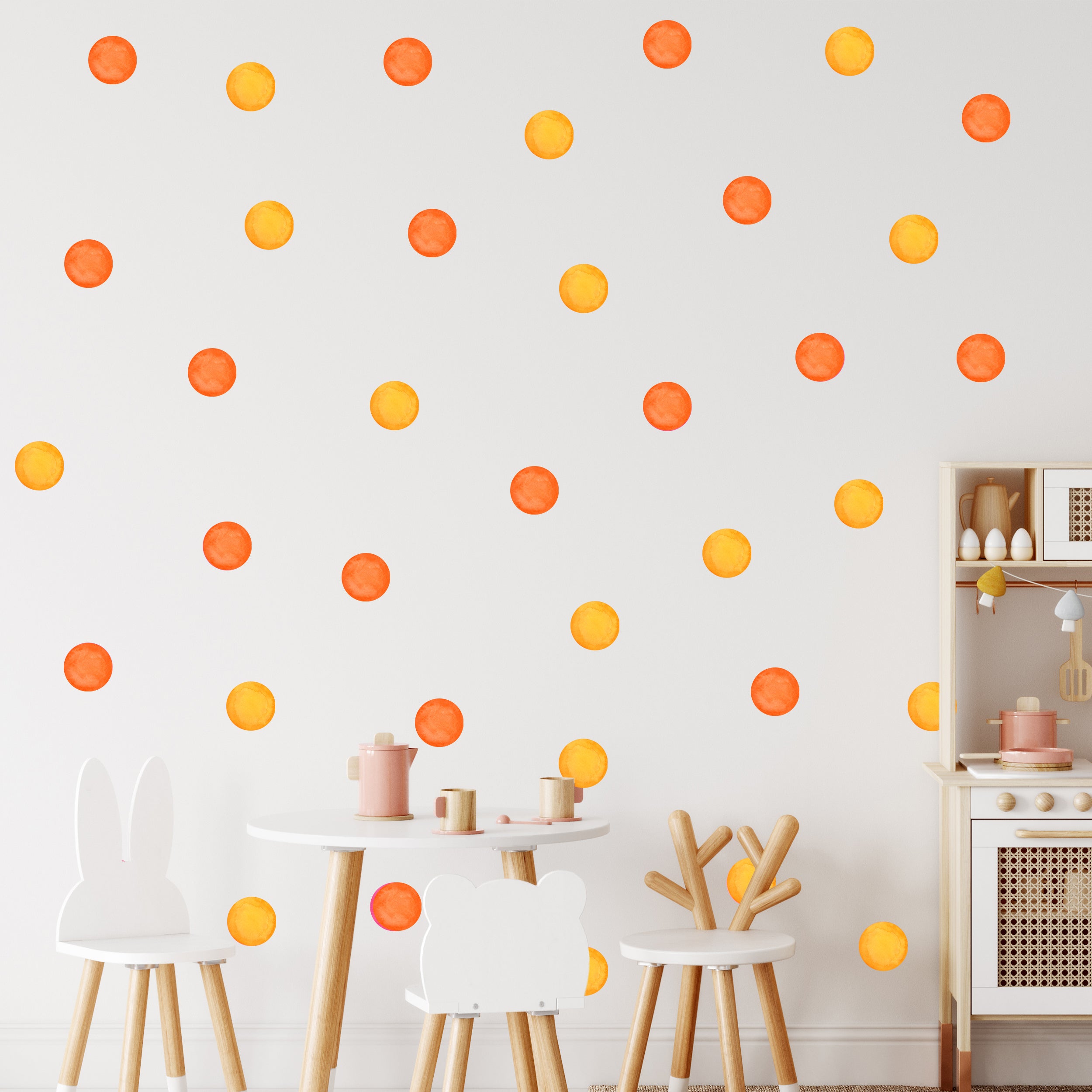Wandtattoo Punkte in Orange