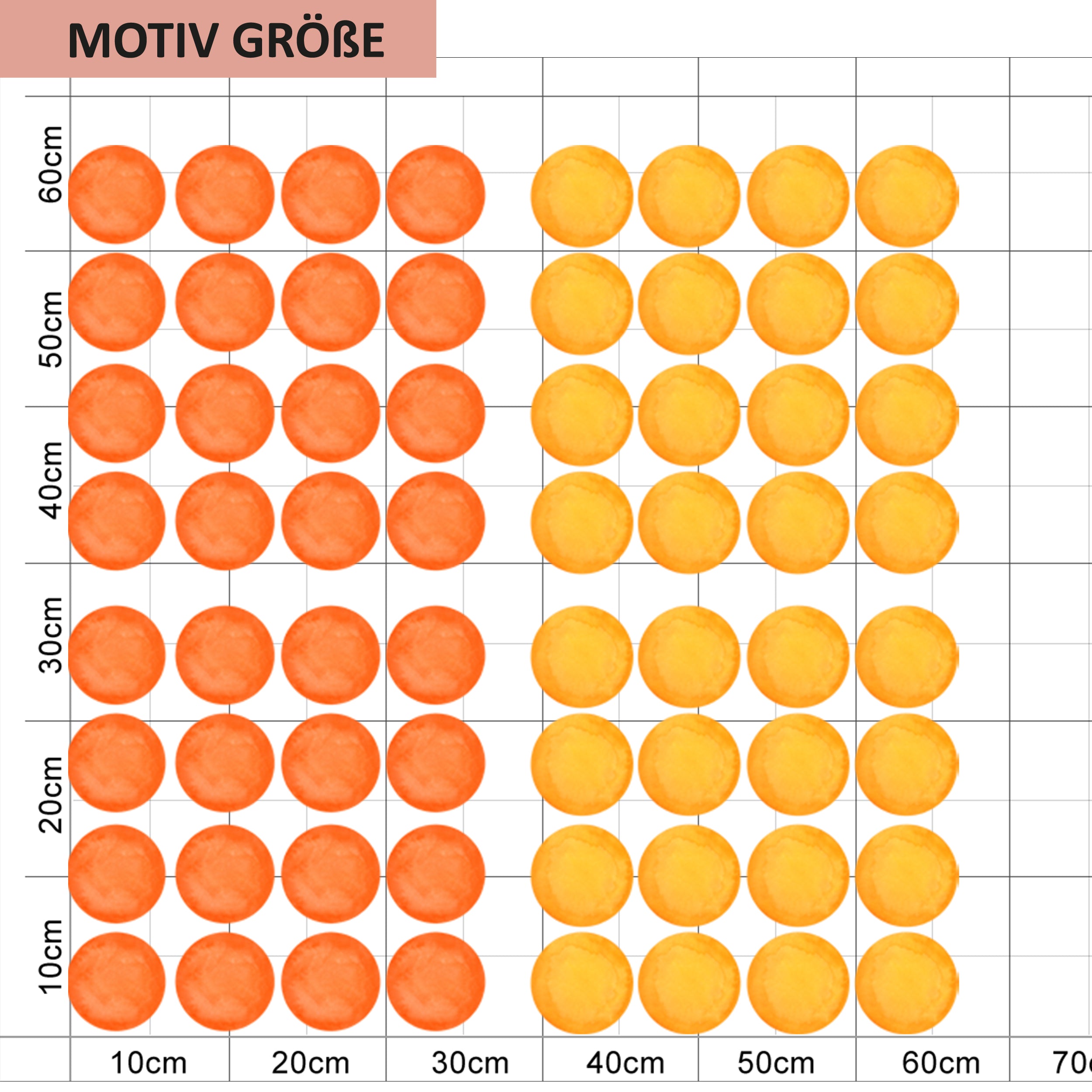 Wandtattoo Punkte in Orange