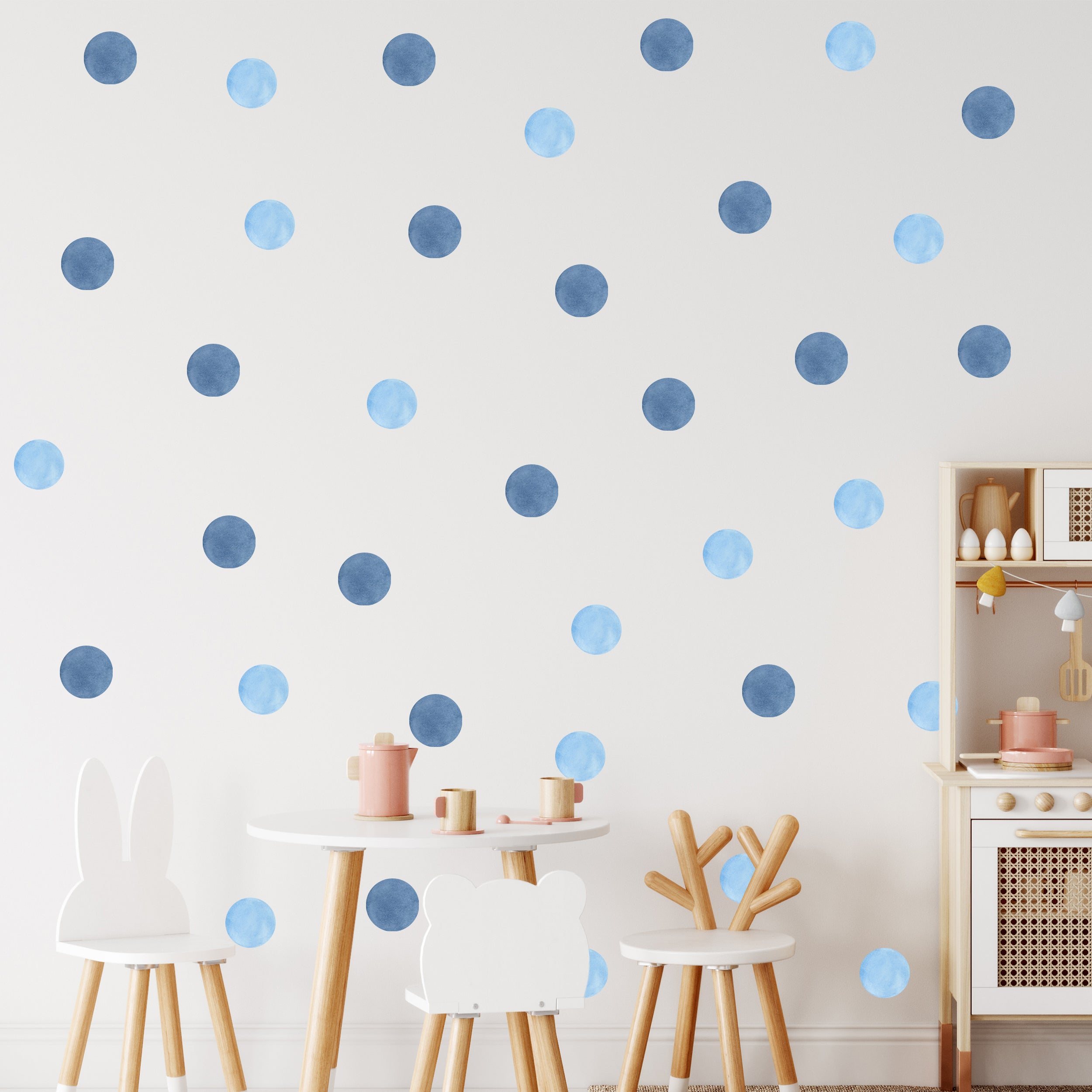 Wandtattoo Punkte Blau