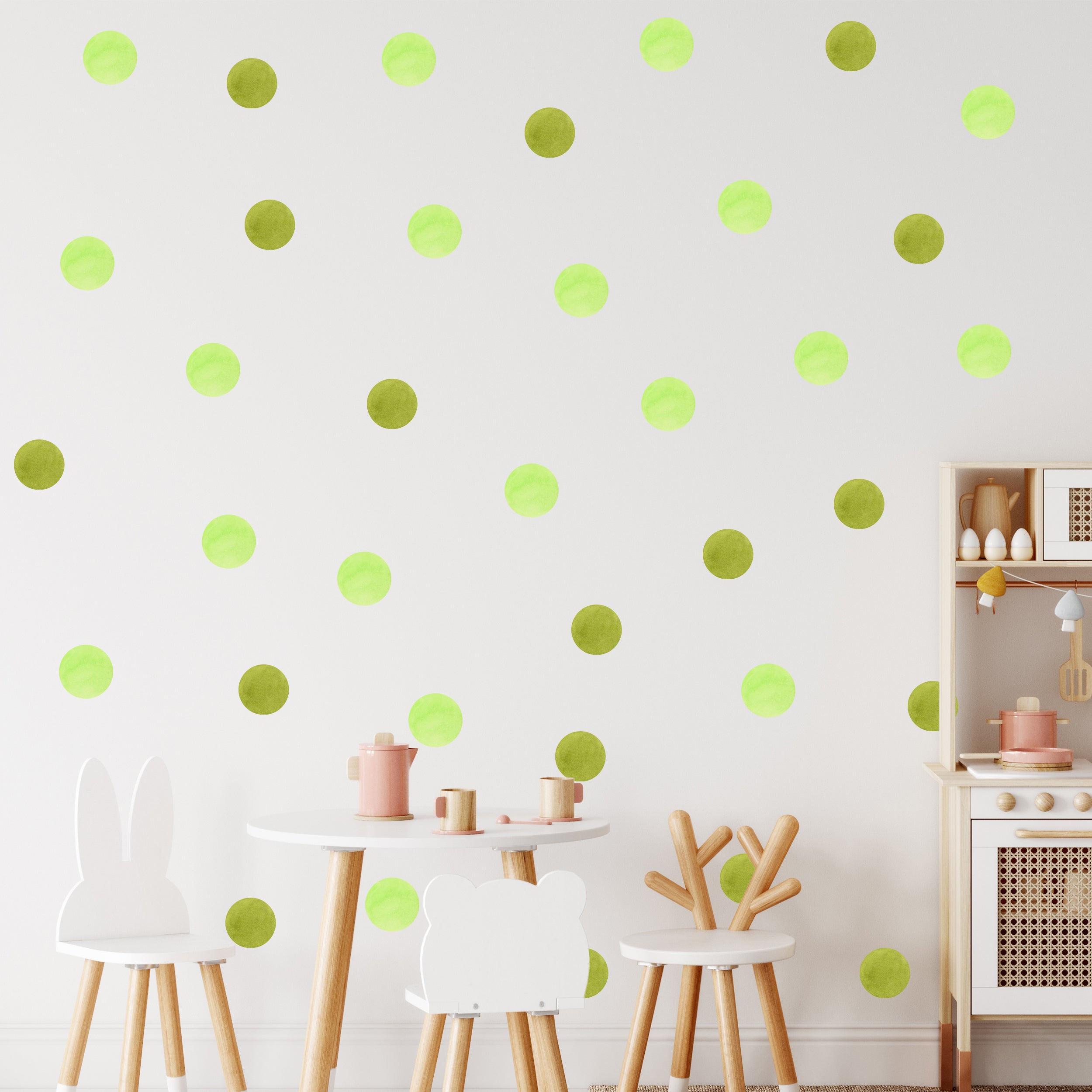 Wandtattoo Punkte grün