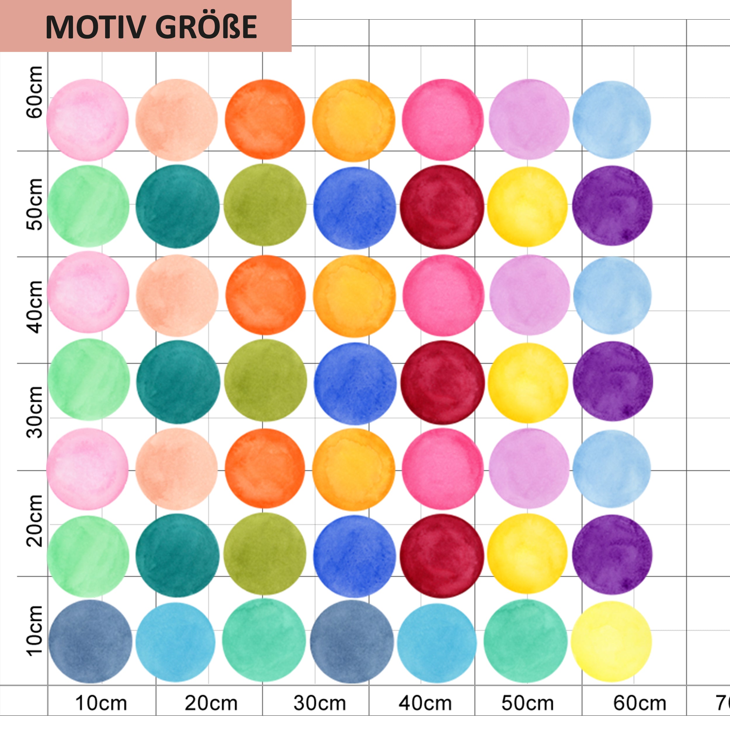 Wandtattoo Bunte Punkte