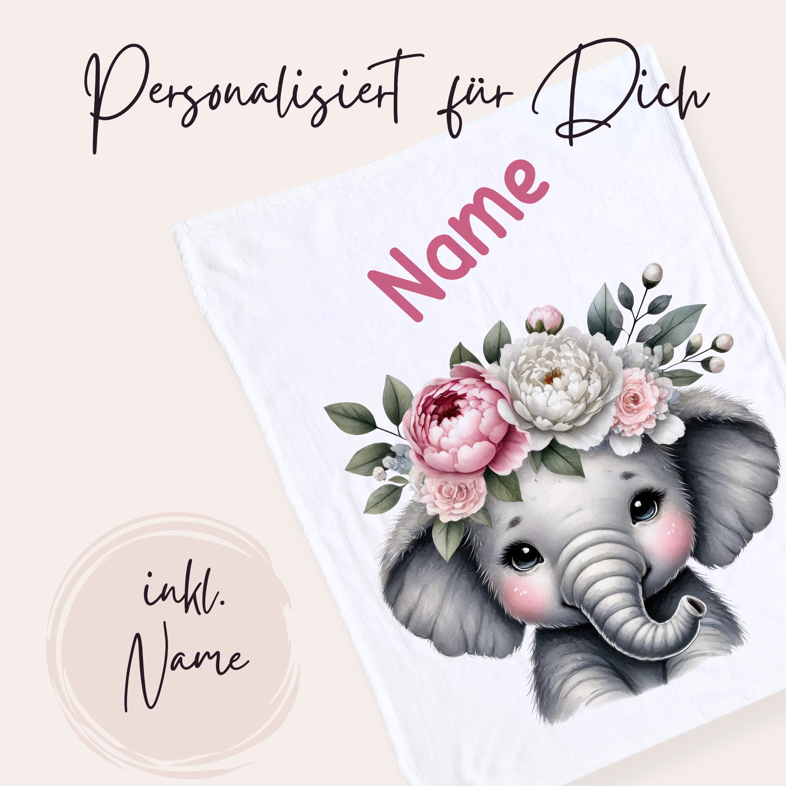 Babydecke Elefant