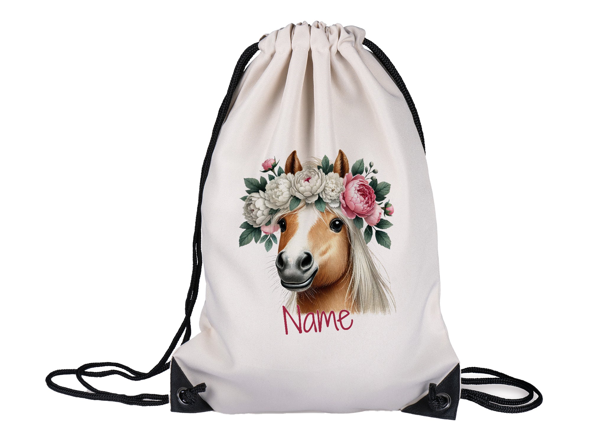 Turnbeutel mit Pferdemotiv