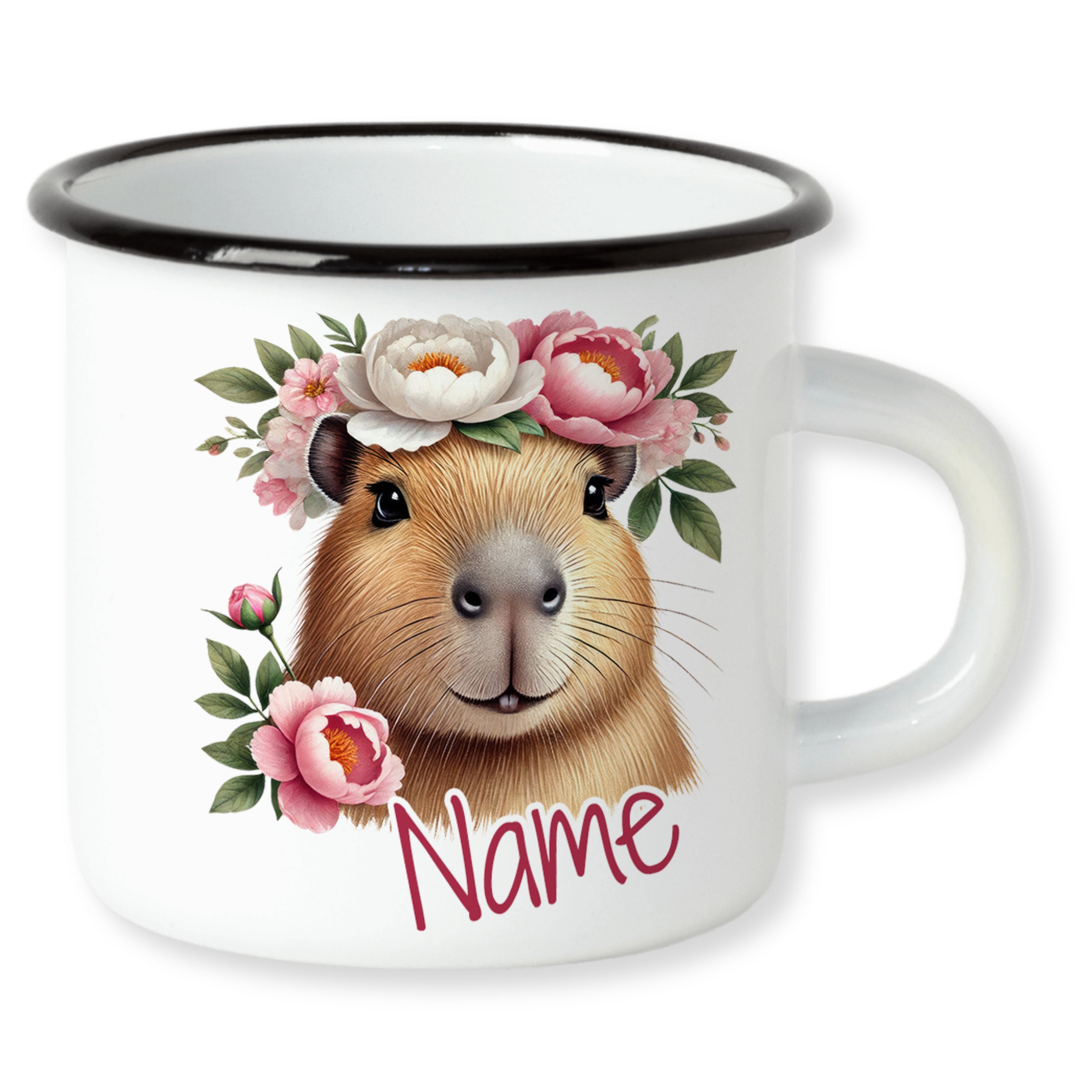 Emaille Becher mit Capybara