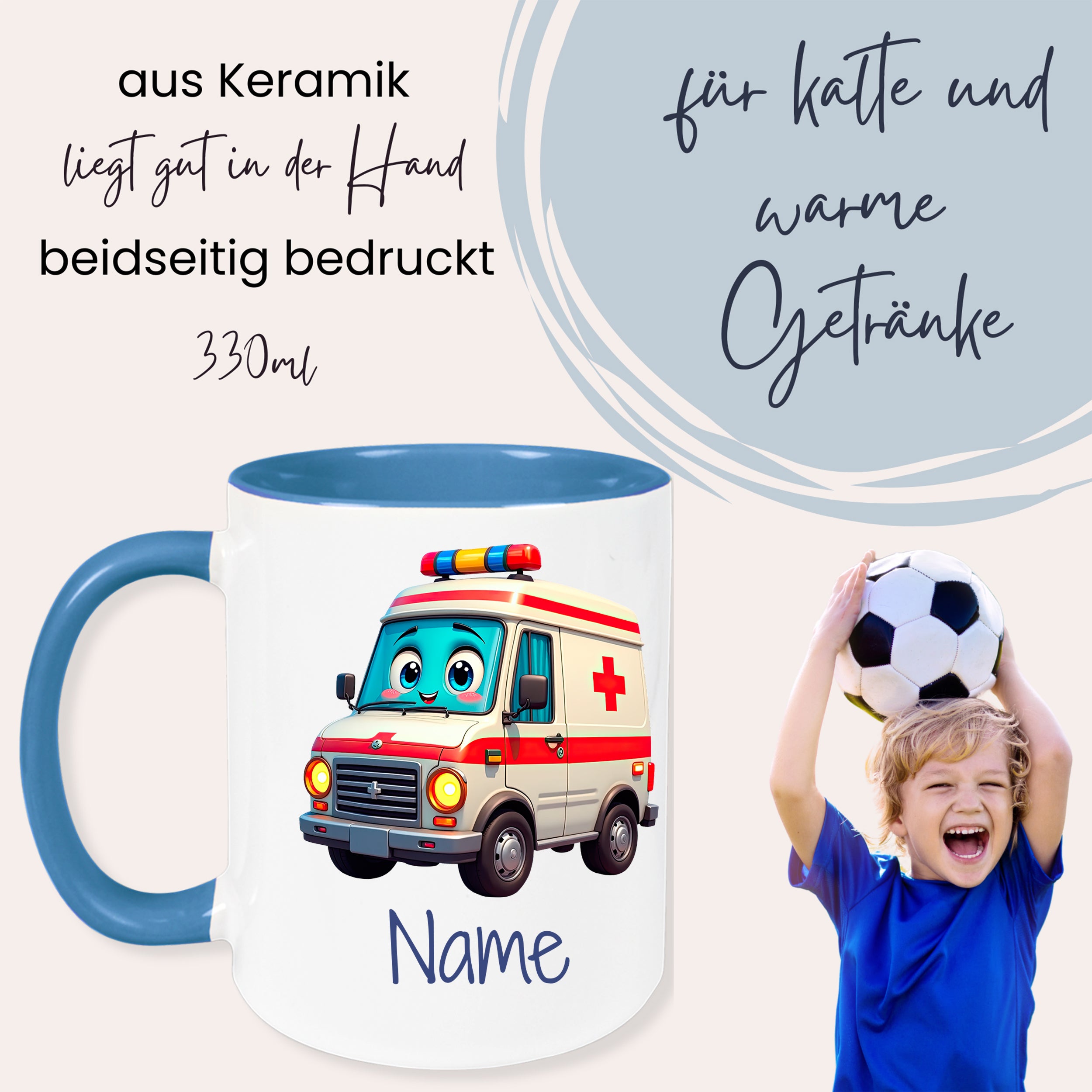 Kindertasse Rettungswagen - Für kleine Helden im Alltag