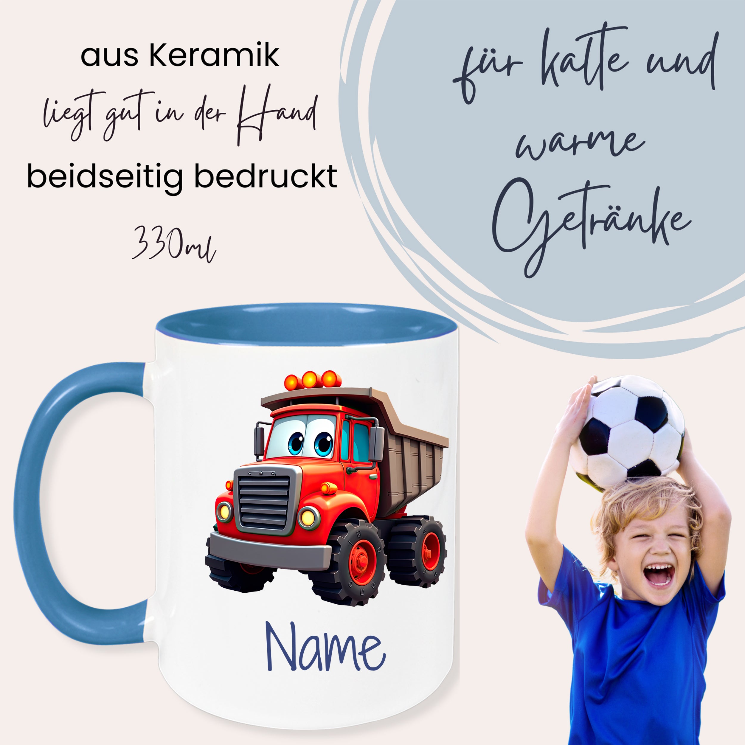 Kindertasse Lkw - Für kleine Baumeister und Abenteurer