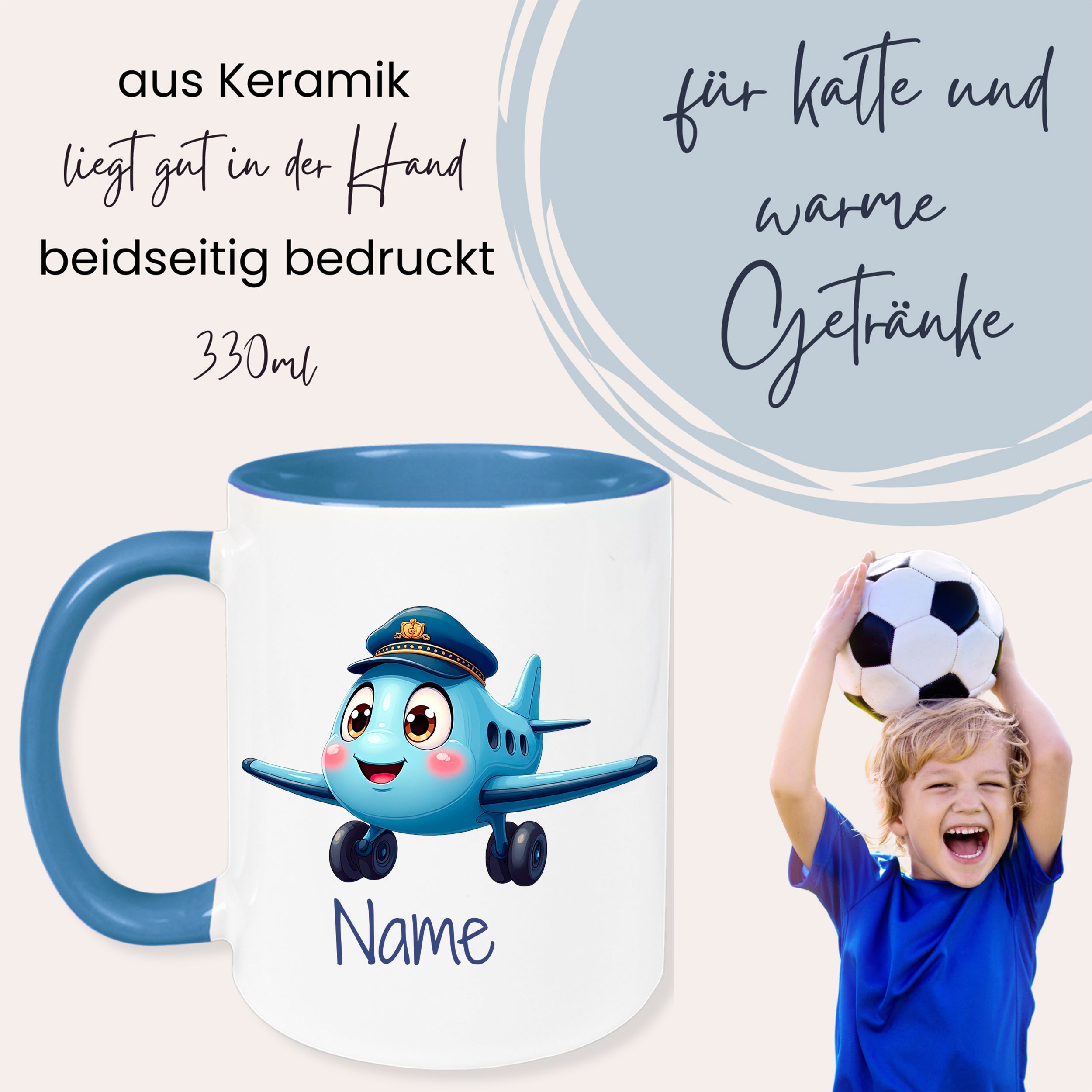 Kindertasse Flugzeug - Für kleine Abenteurer