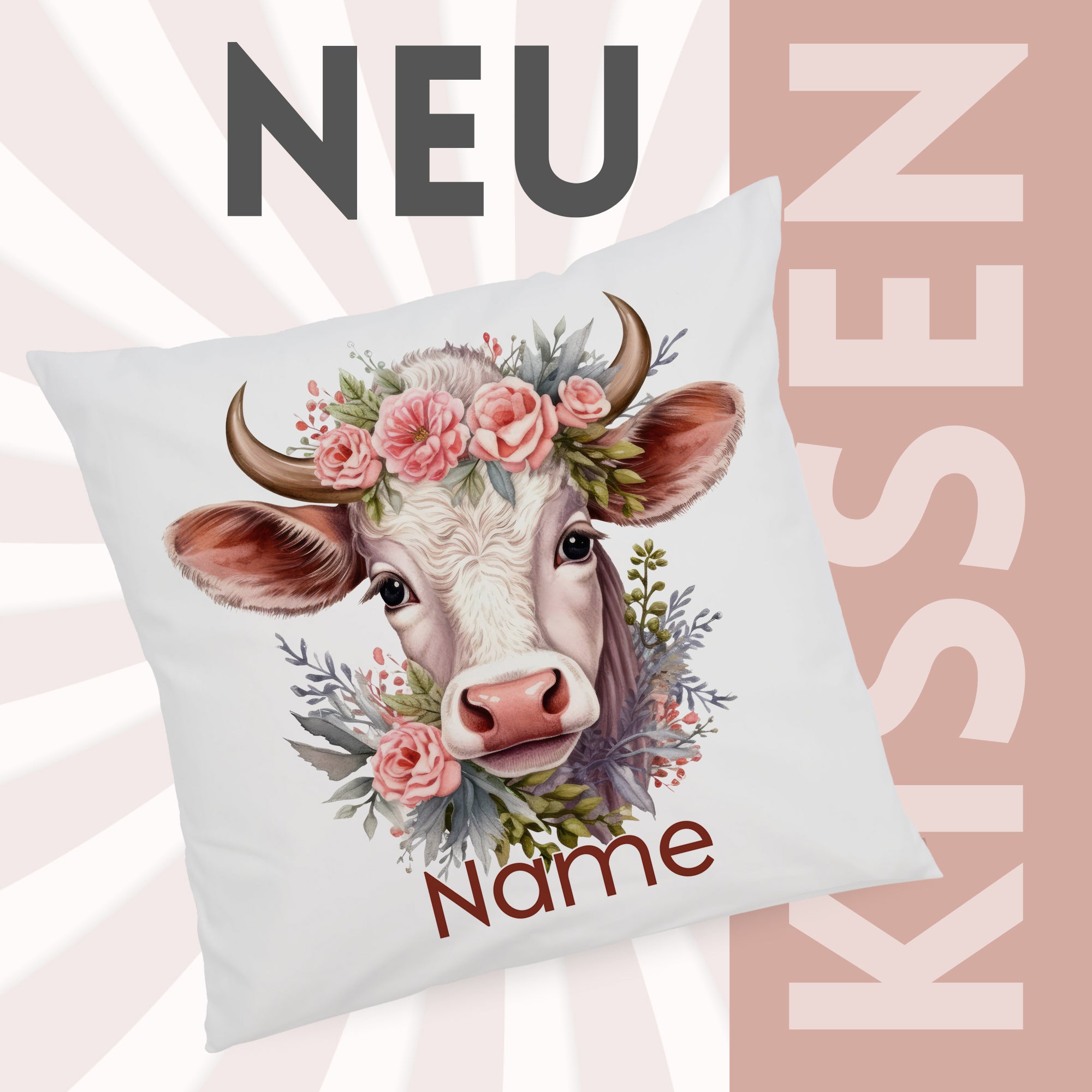 Kissenbezug Kuhmotiv