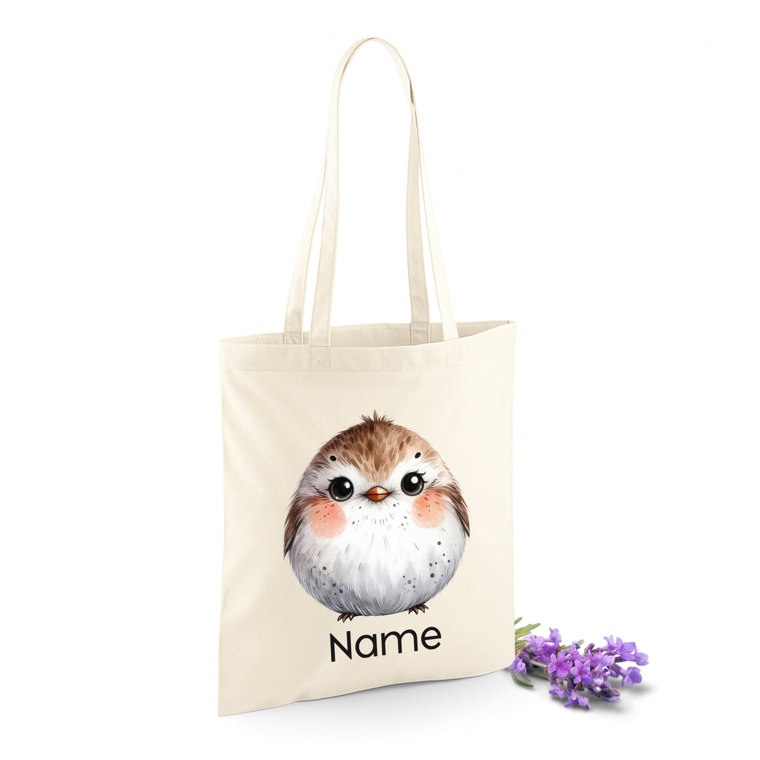 Tasche mit niedlichem Vogelmotiv