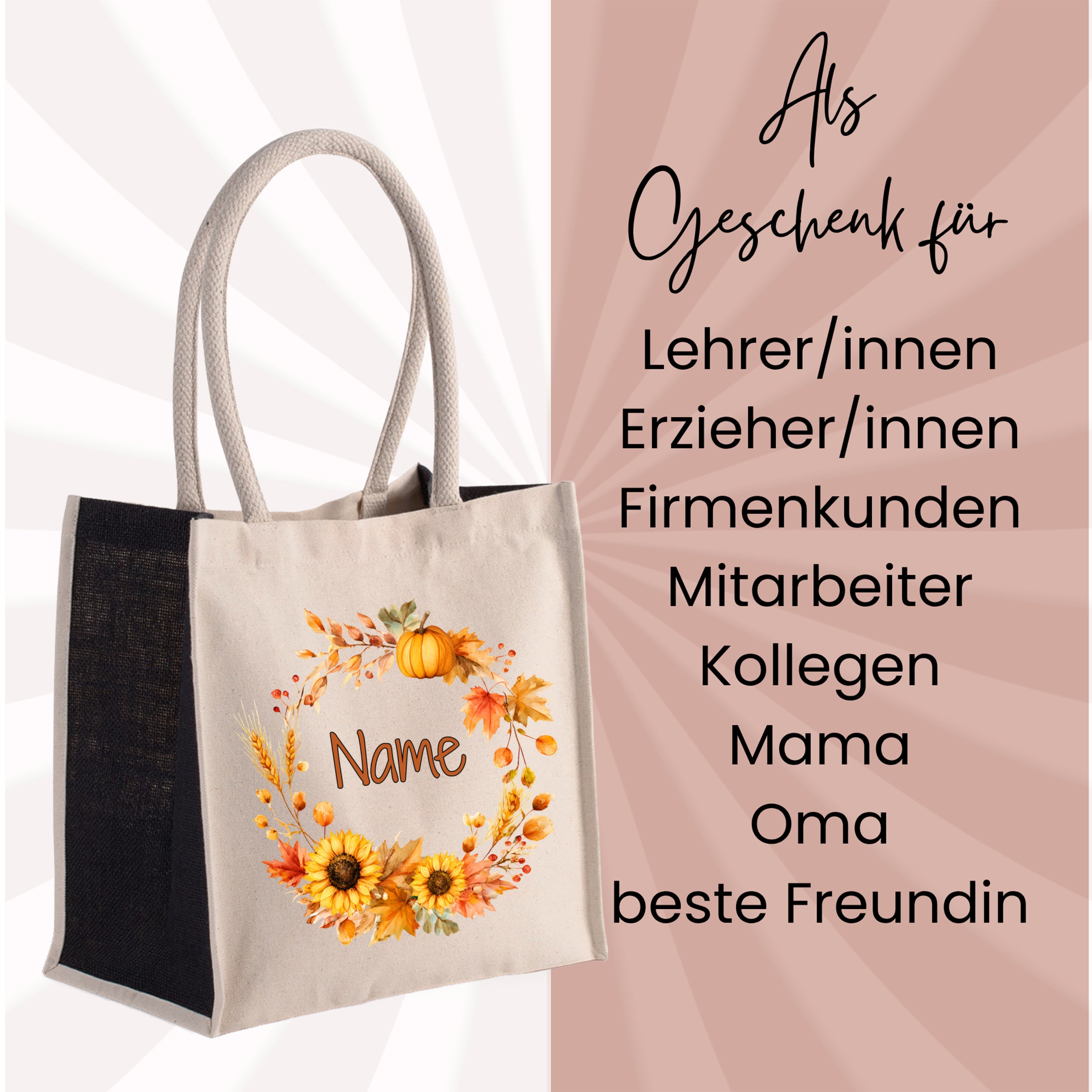 Tasche mit herbstlichem Motiv