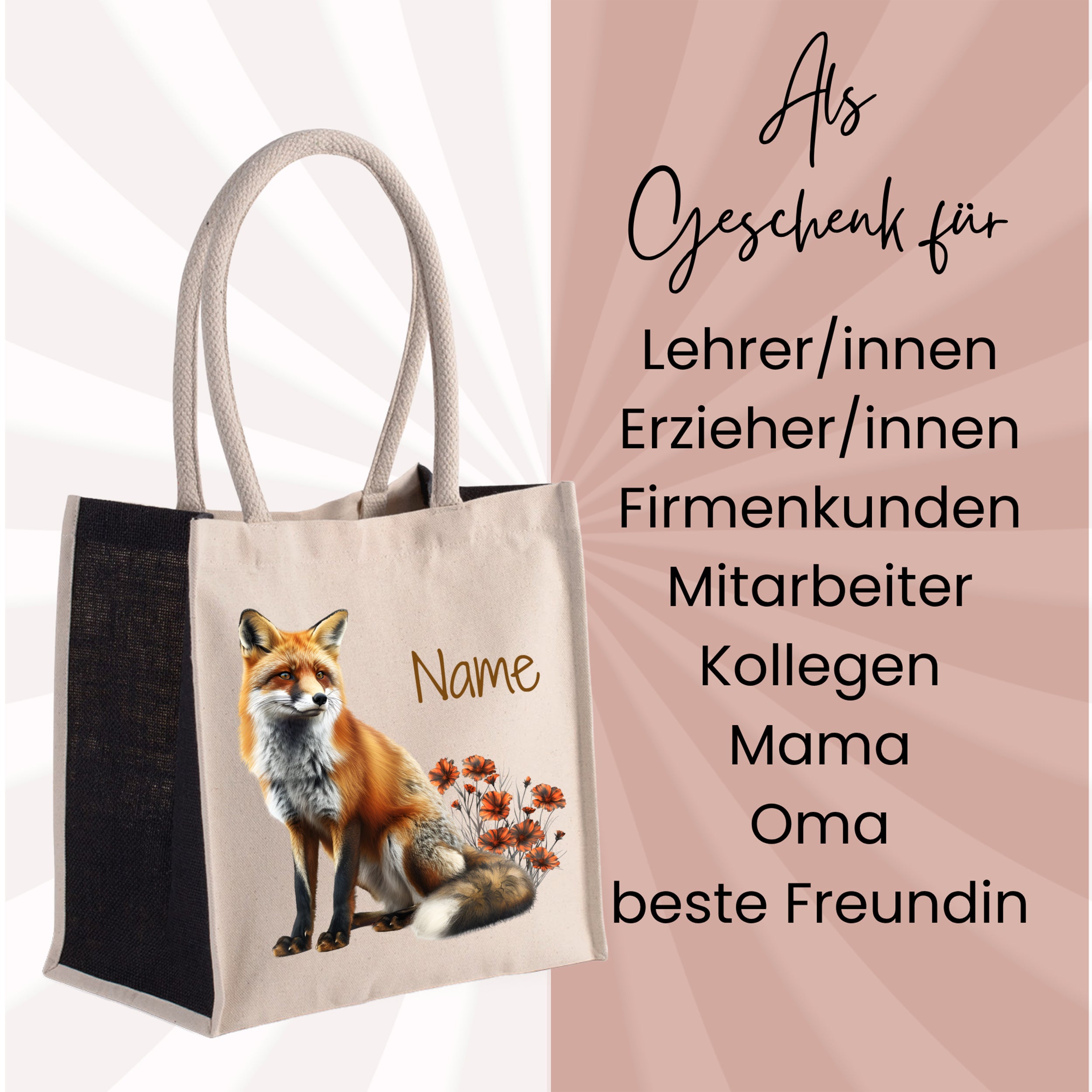 Tasche mit Fuchs-Motiv