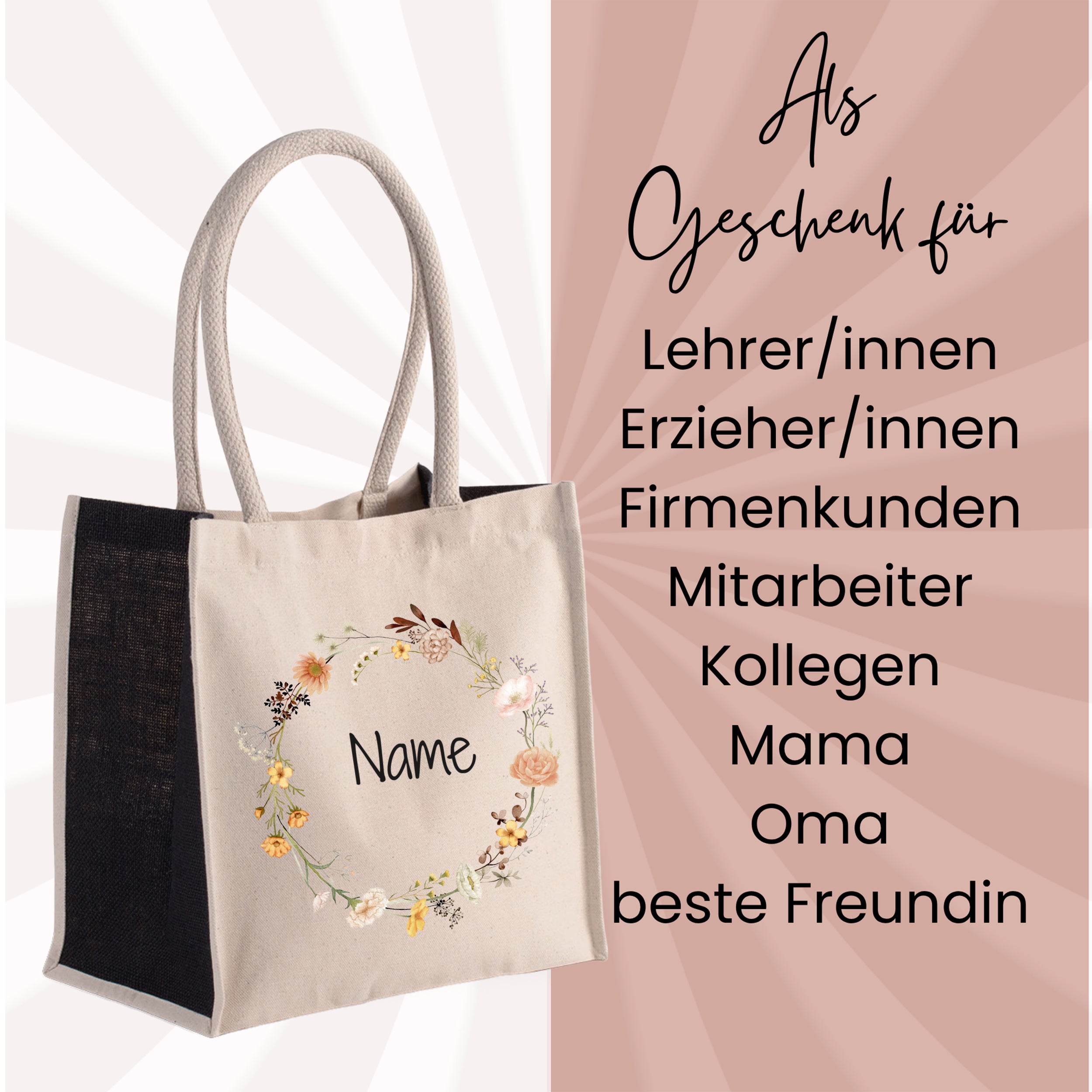 Tasche mit Blumenmotiv