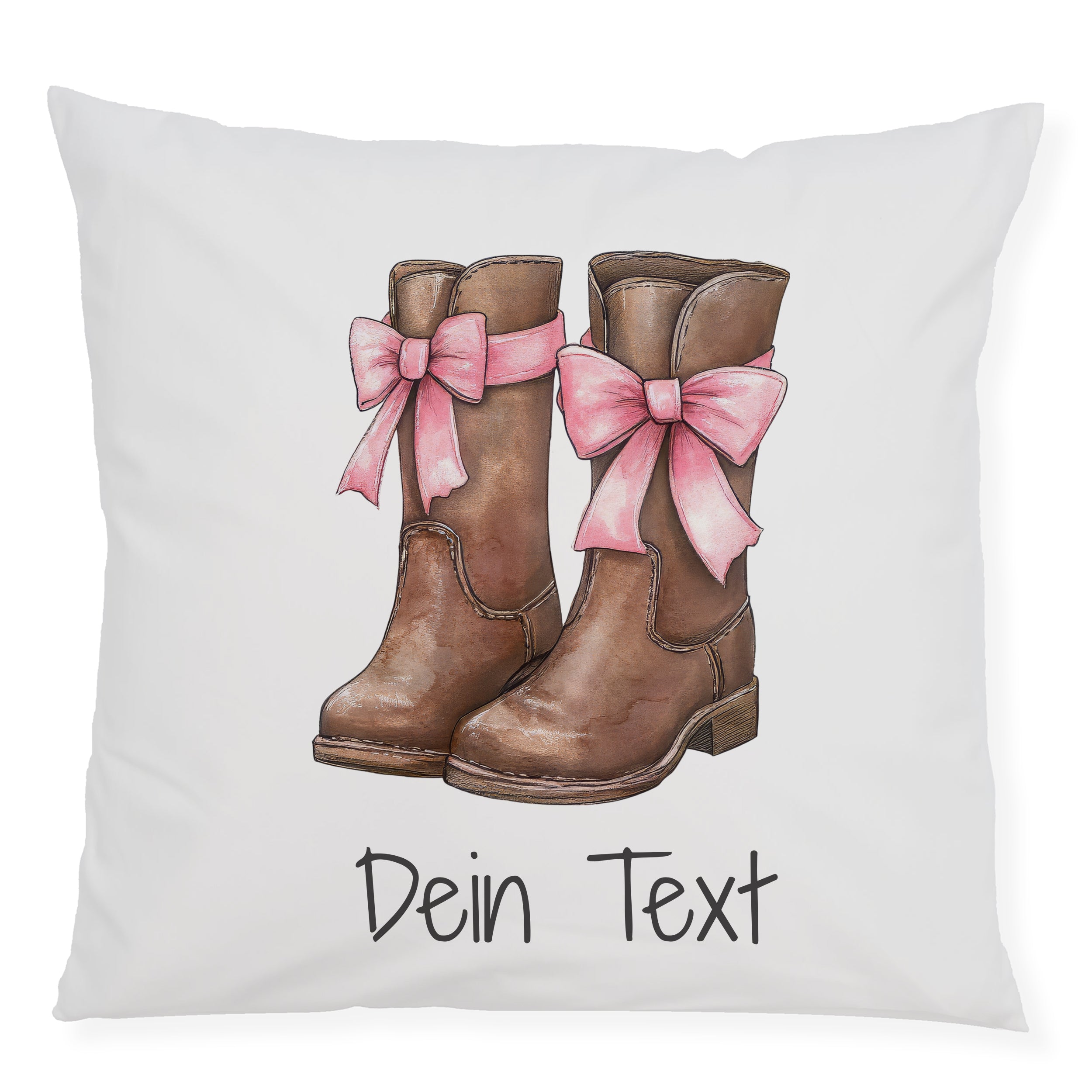Kissenbezug mit Stiefeln