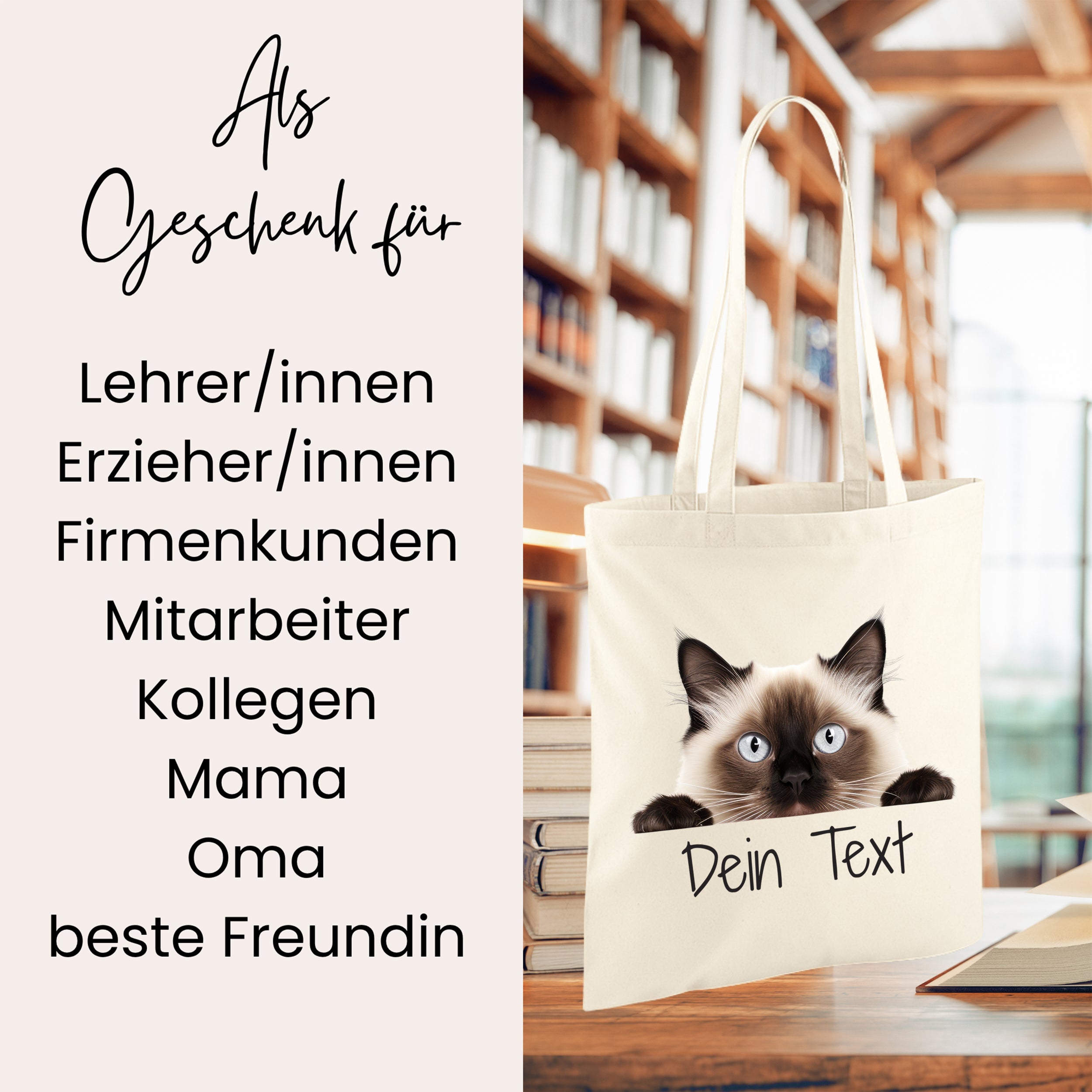 Tasche mit Siamkatze - Für Katzenliebhaber