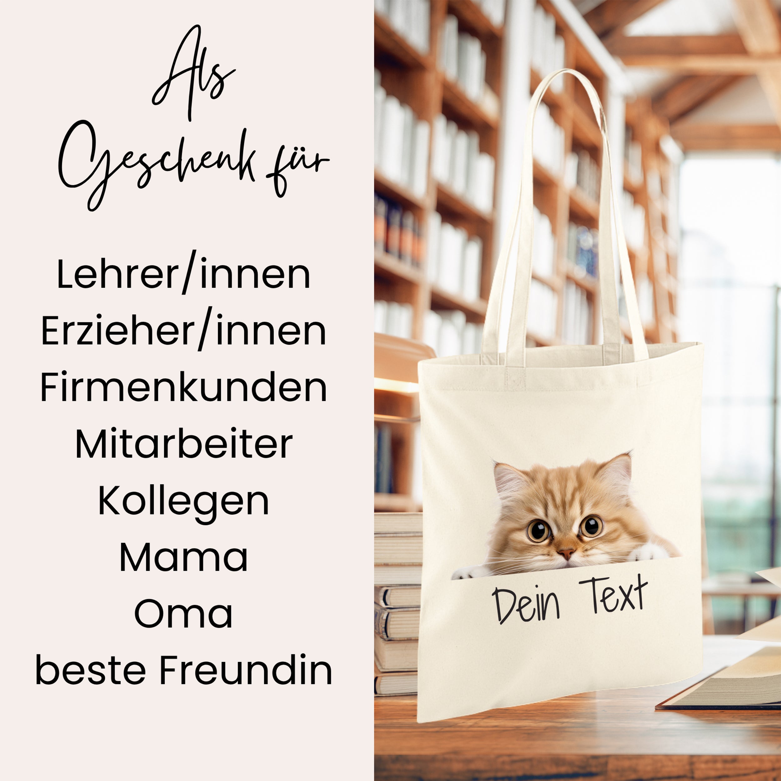 Tasche mit niedlichem Katzenmotiv - Für Tierliebhaber und kreative Seelen