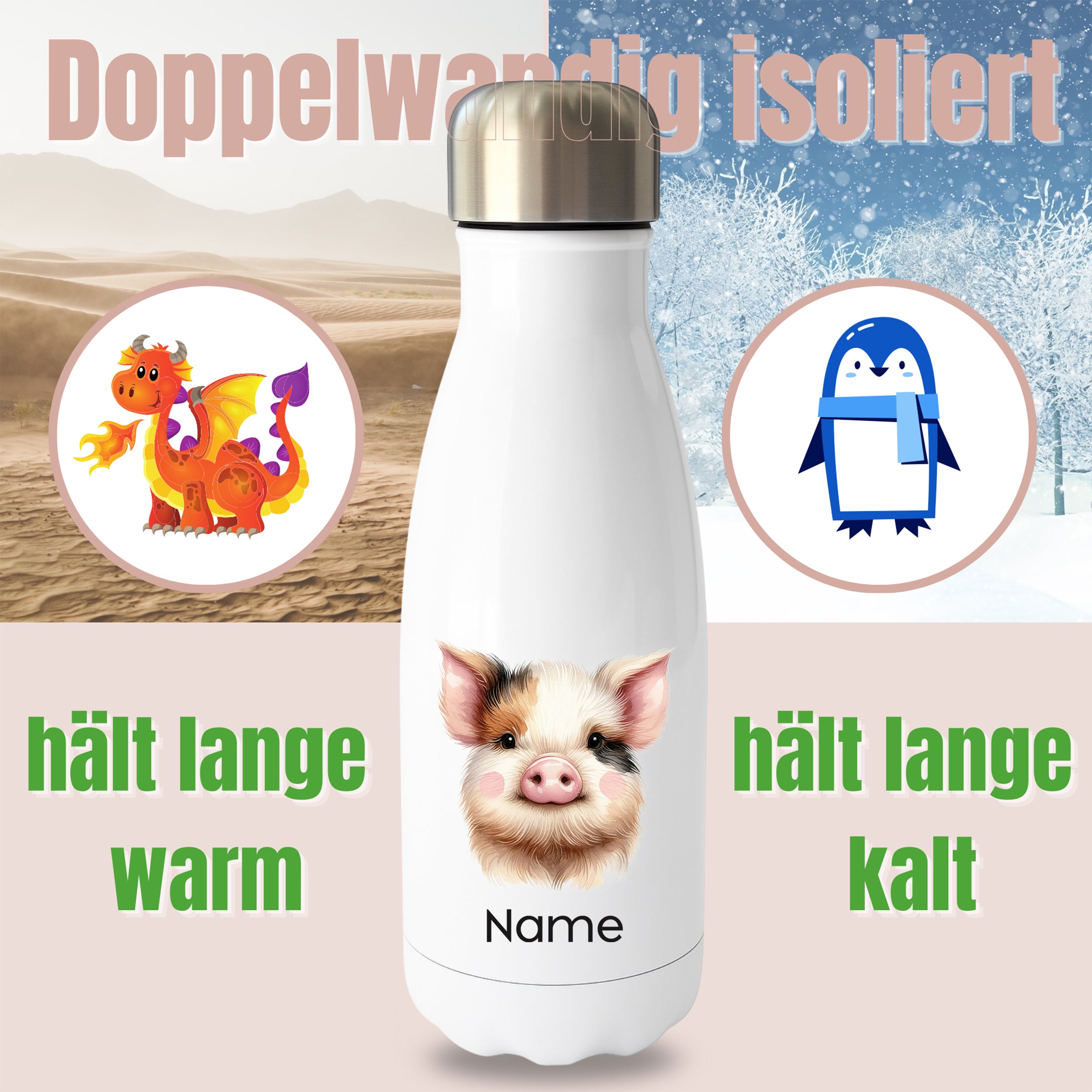 Thermoflasche Schwein