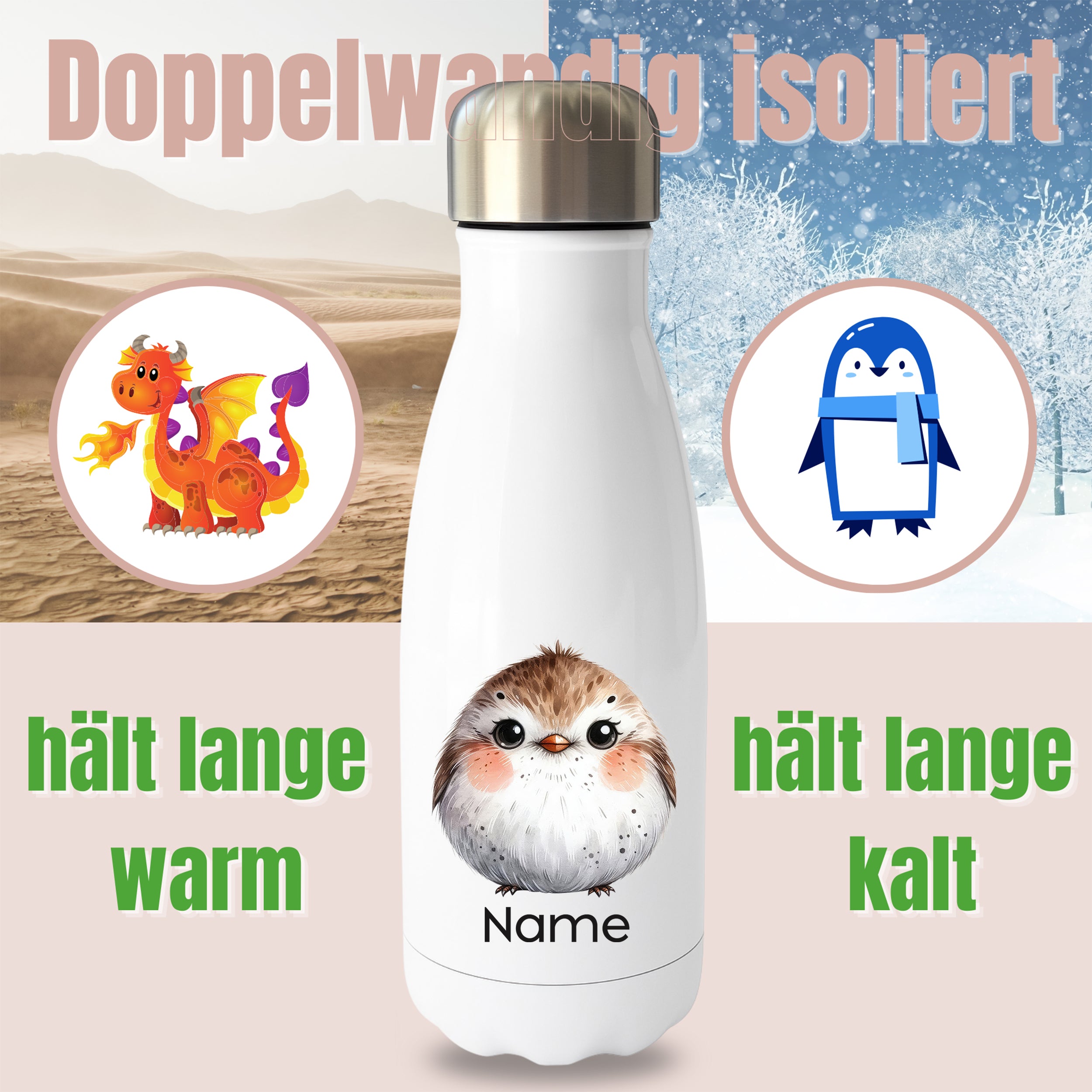 Thermoflasche Rotkehlchen