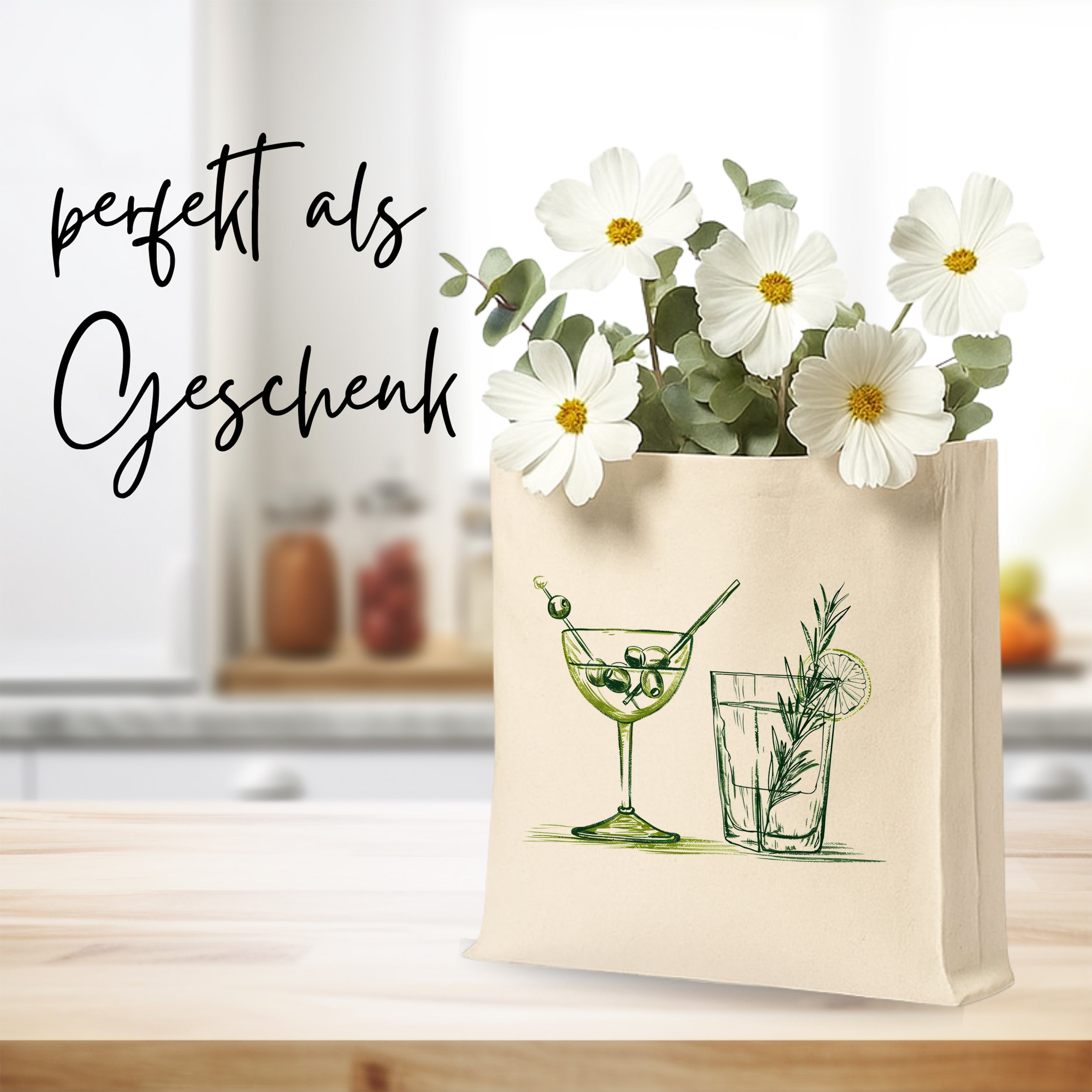 Tasche mit Cocktail-Motiv - Erfrischende Sommermomente