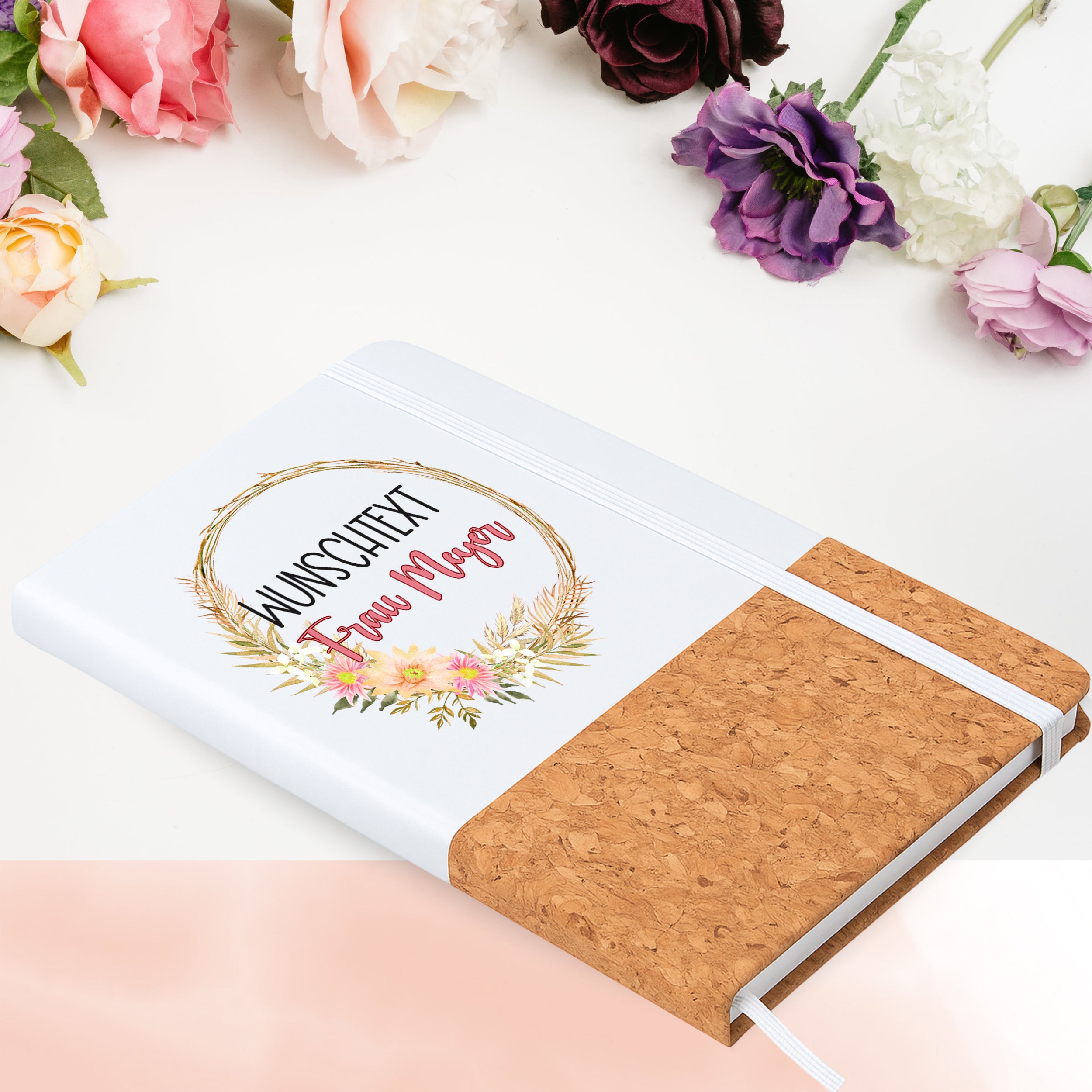 Notizbuch mit personalisierbarem Wunschtext