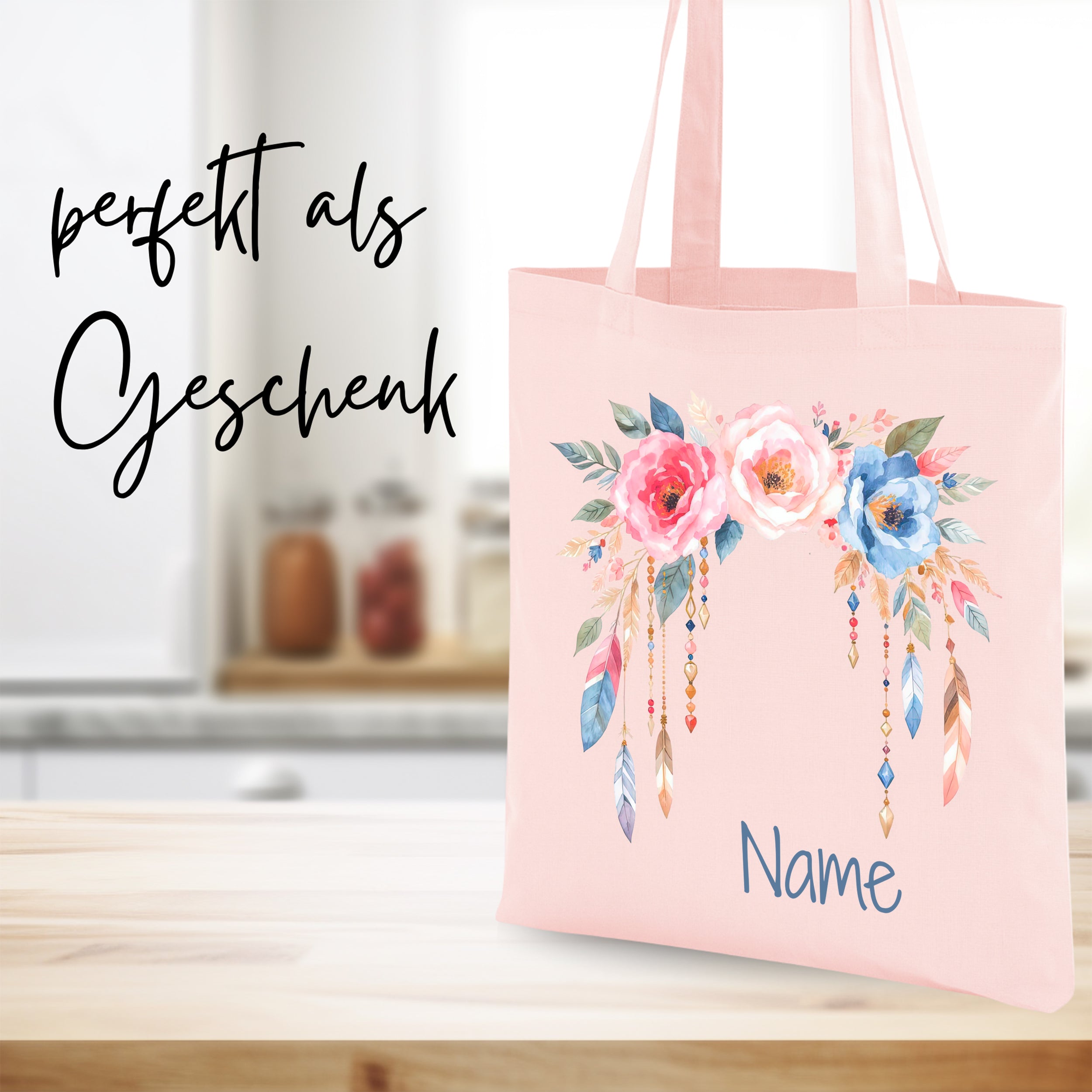 Tasche mit Blumenmotiv