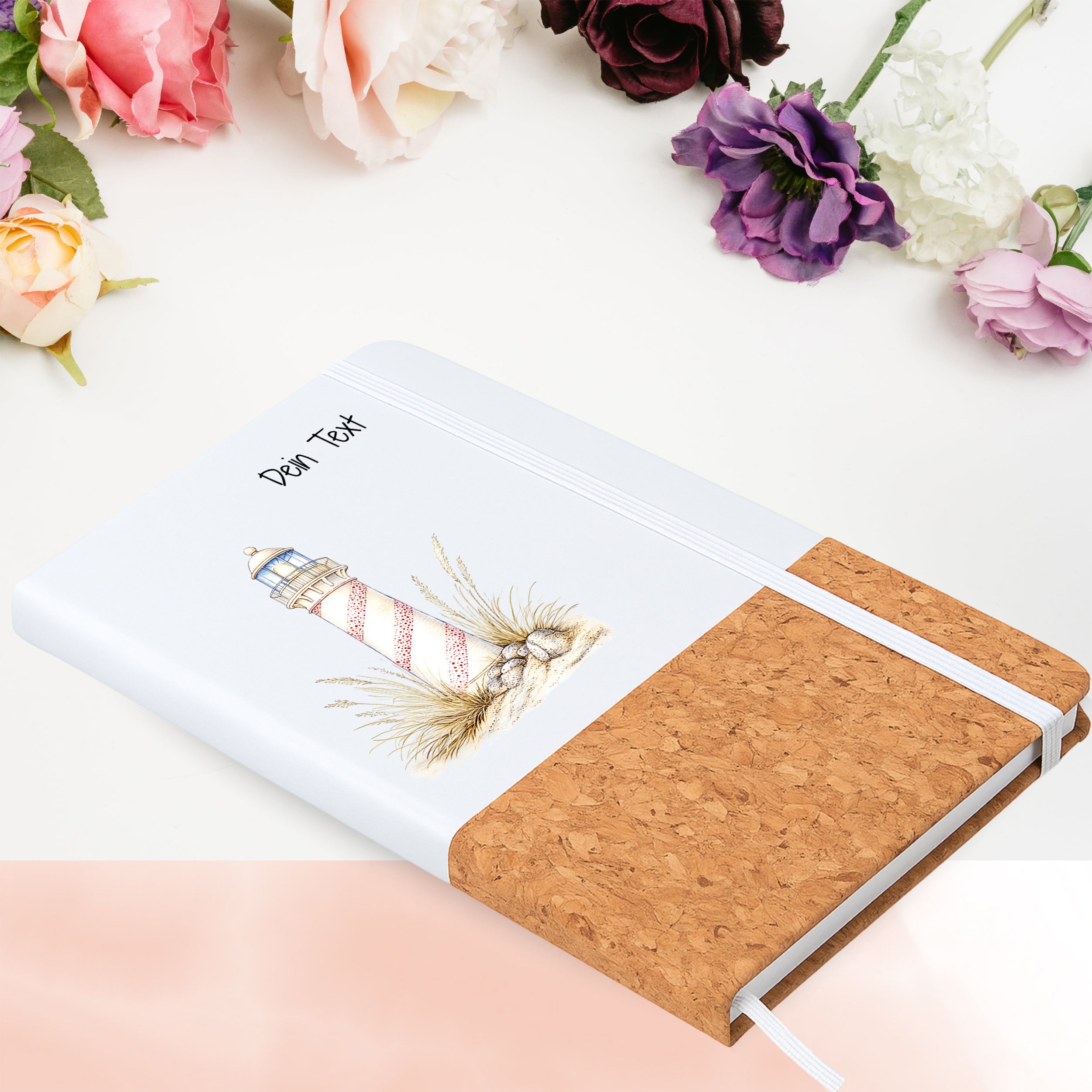 Notizbuch mit Leuchtturm