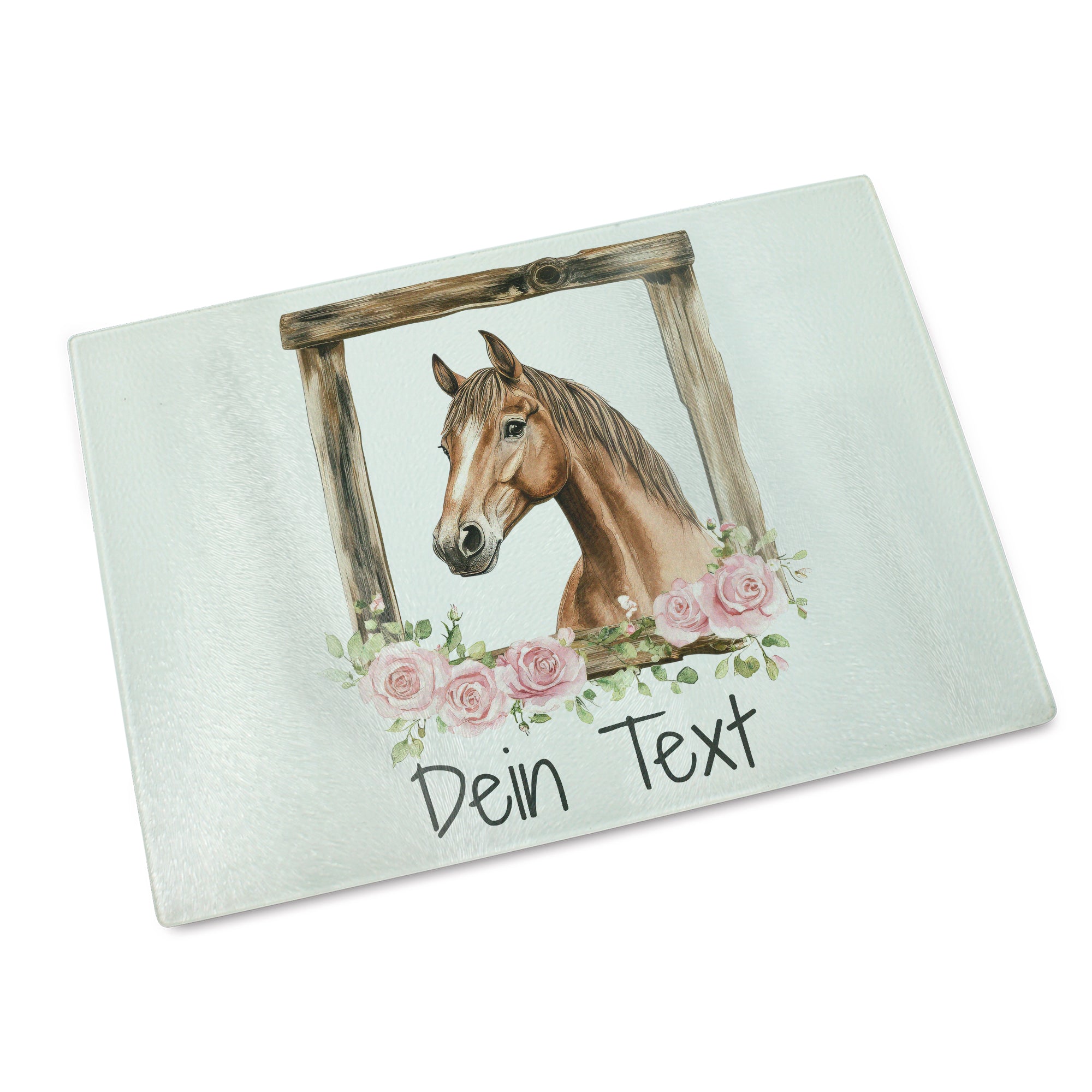 Frühstücksbrettchen Glas Pferd