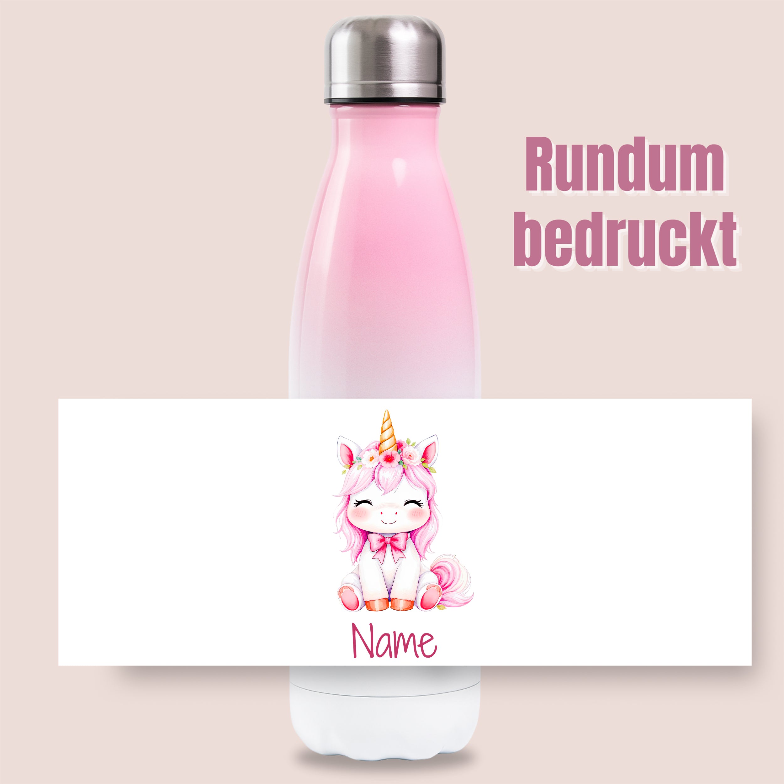Thermosflasche Rosa Einhorn