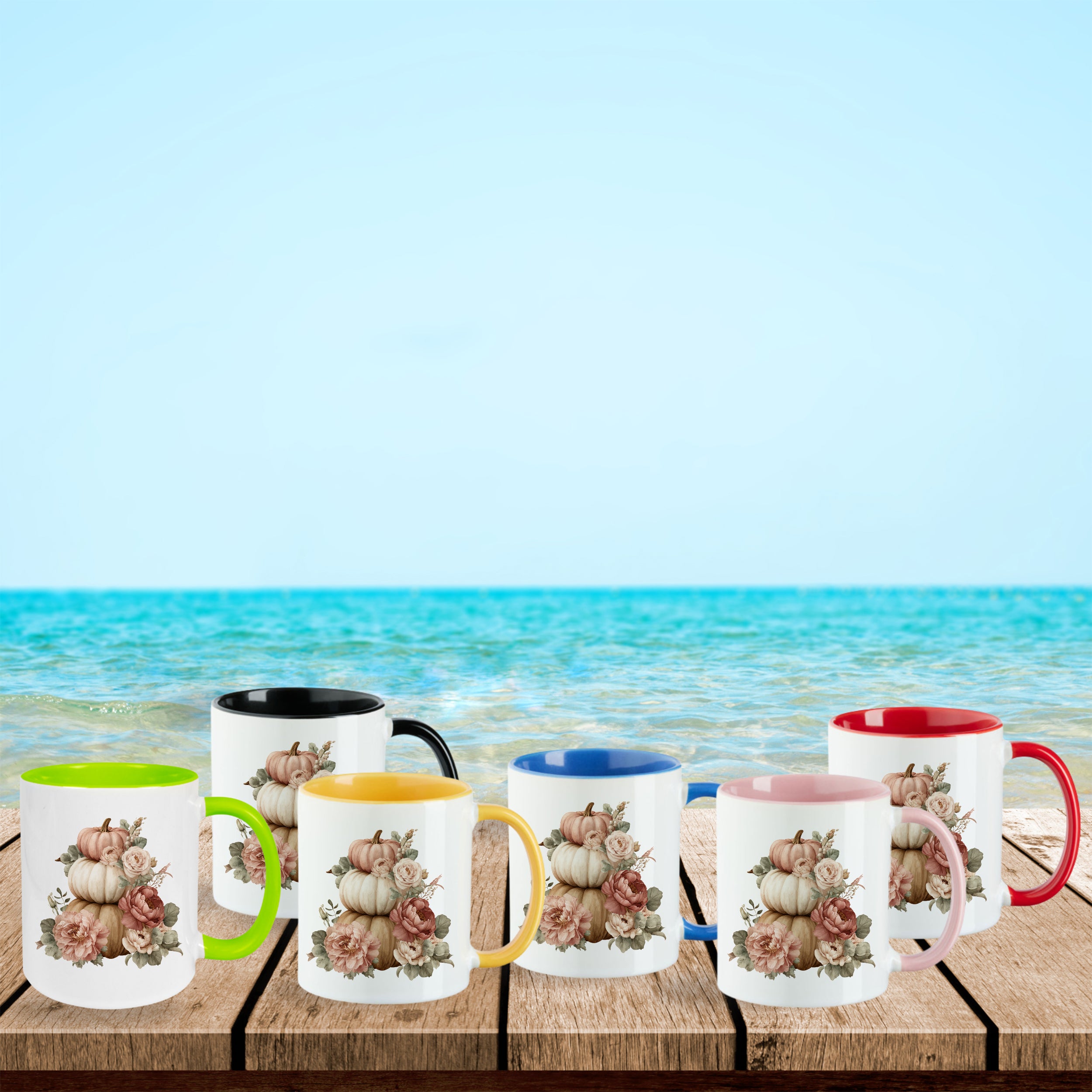 Tasse mit Kürbis-Motiv