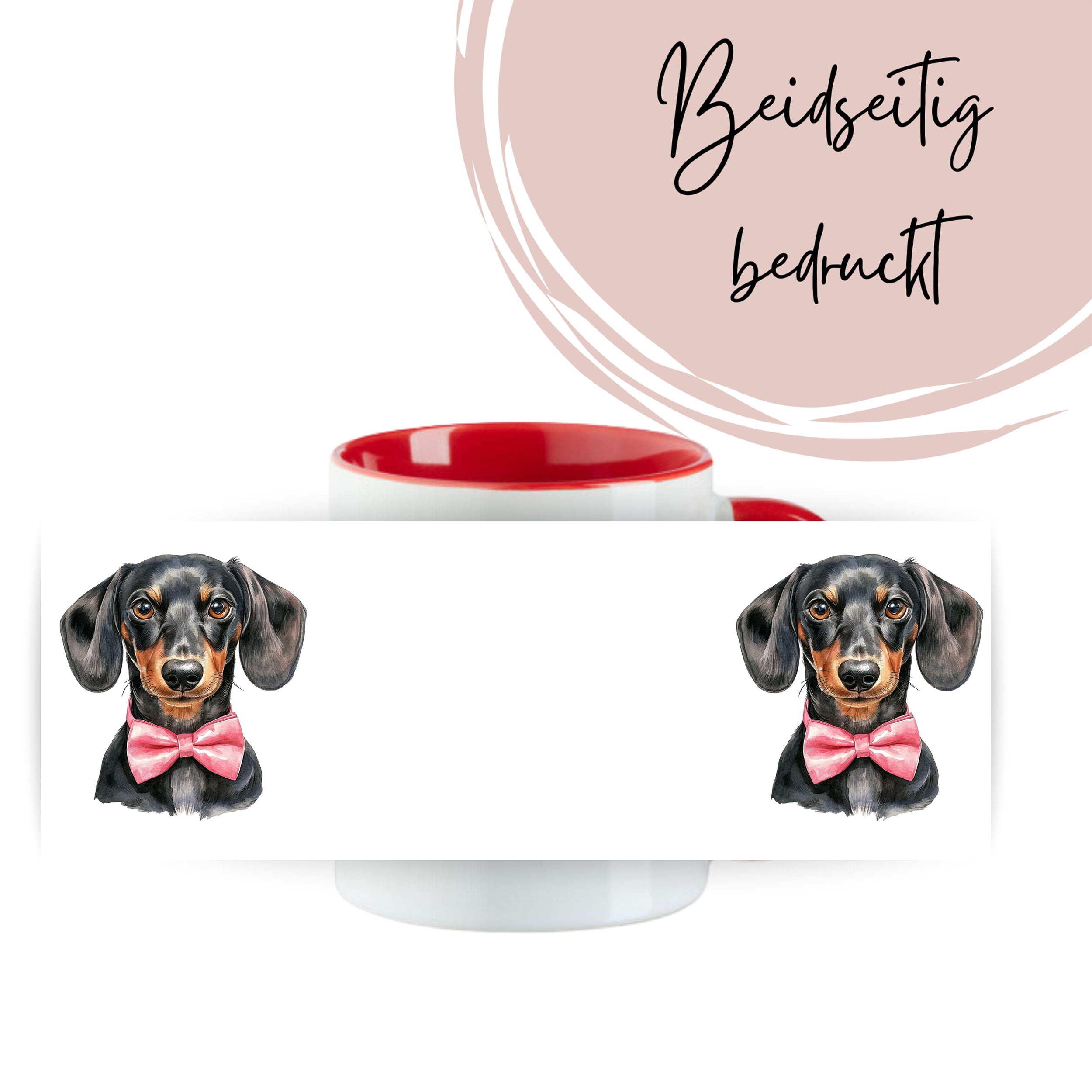 Tasse Dackel mit Fliege