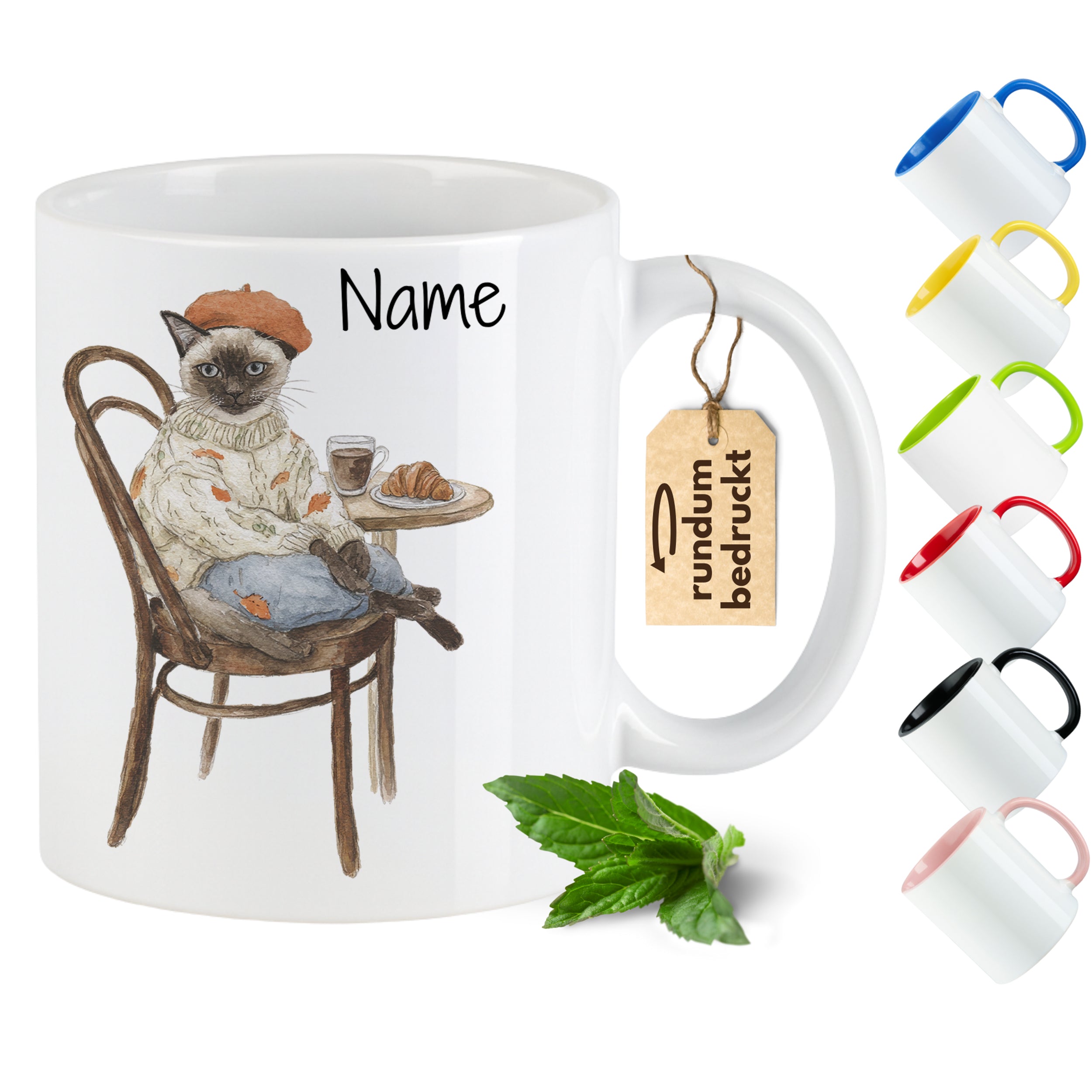 Tasse Katze im Schick