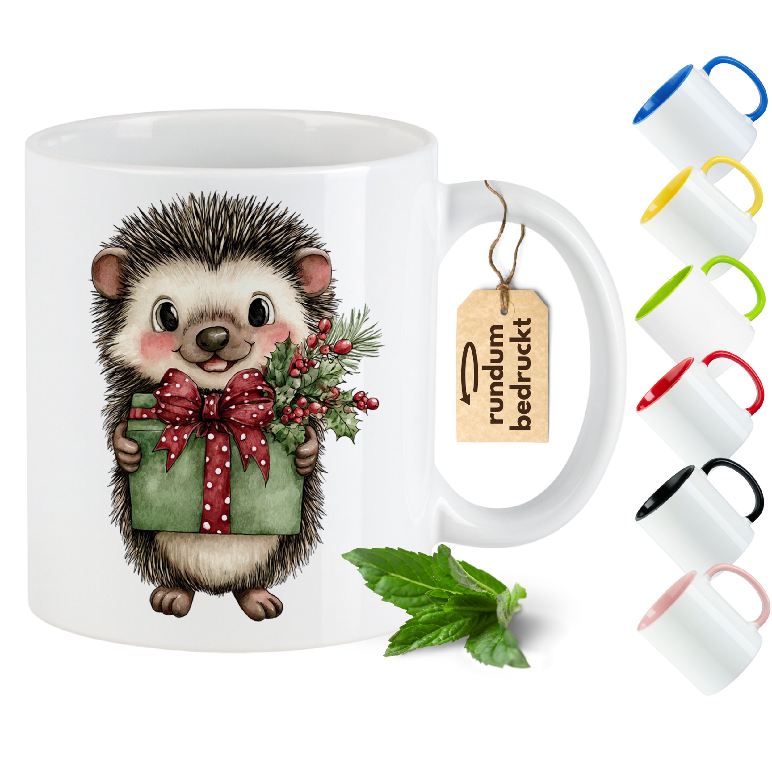 Tasse Igel mit Geschenk