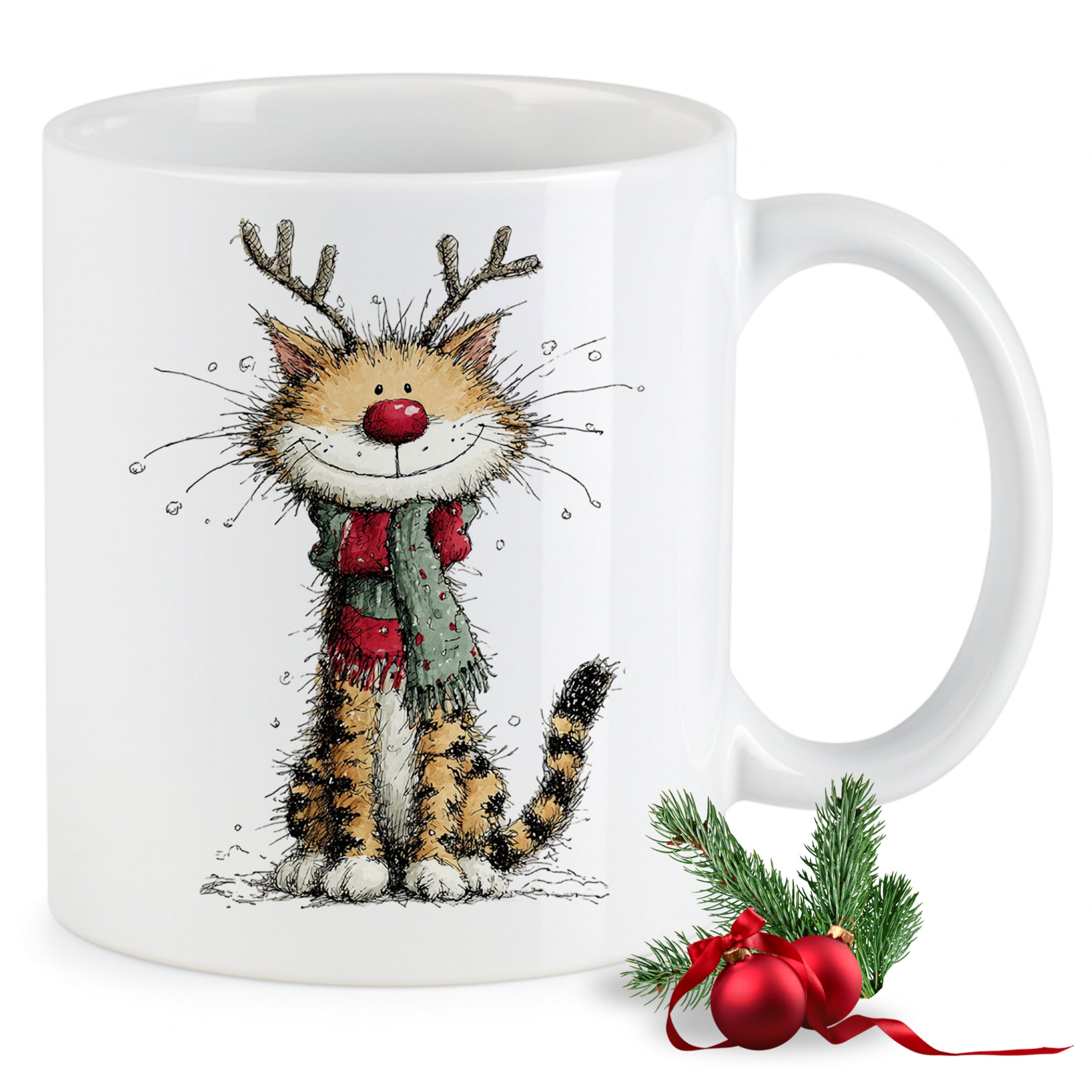 Tasse Weihnachtskatze