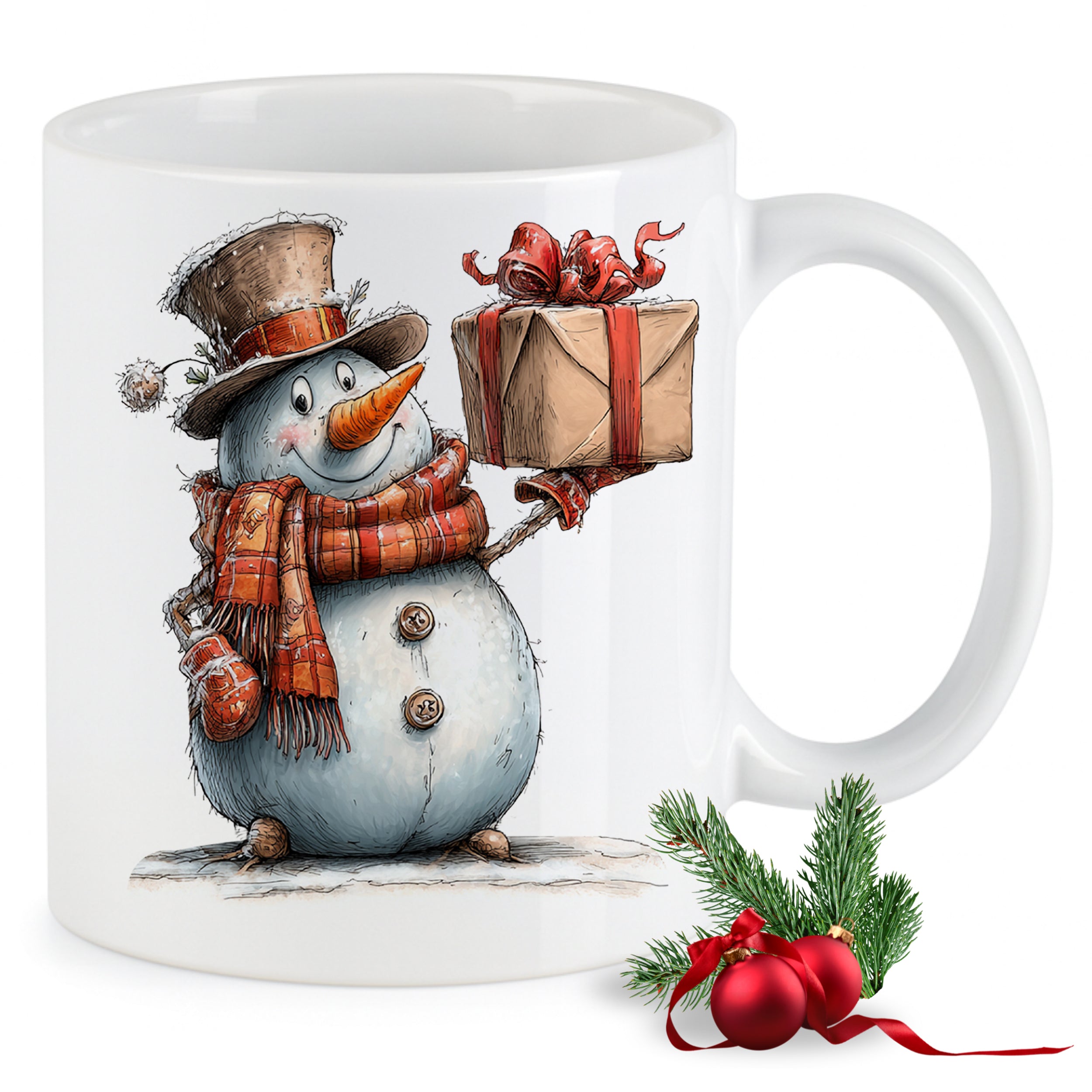 Weihnachtstasse Schneemann