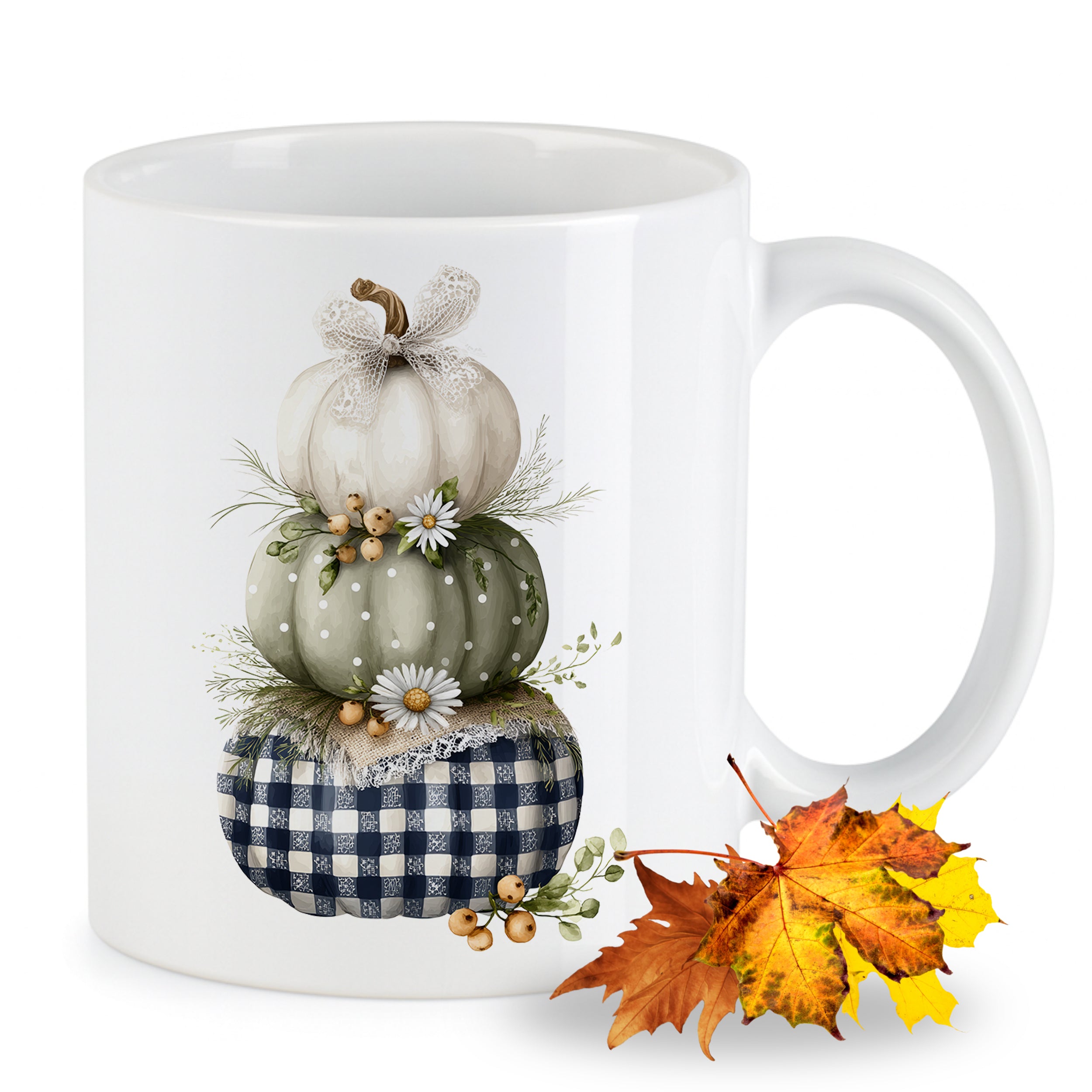 Tasse mit Kürbismotiv