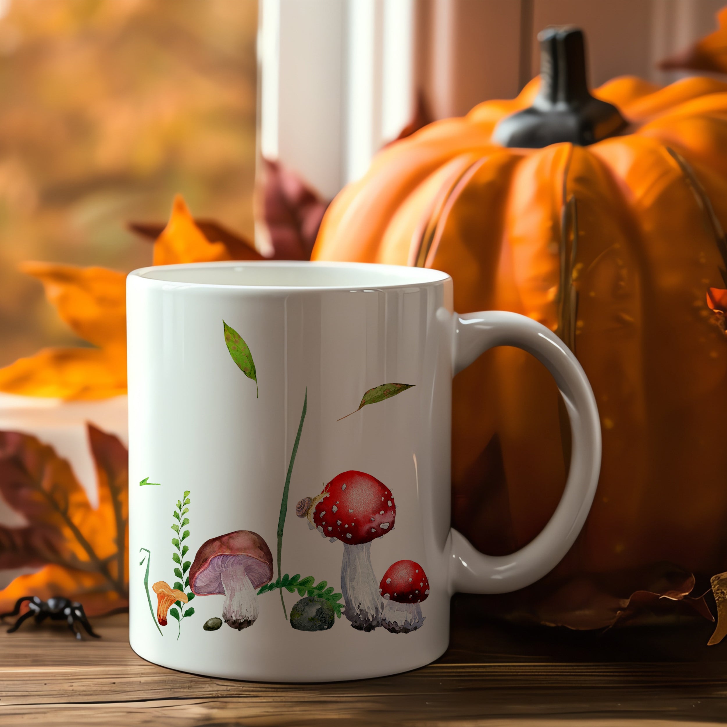 Tasse Keramik mit Pilz-Motiv